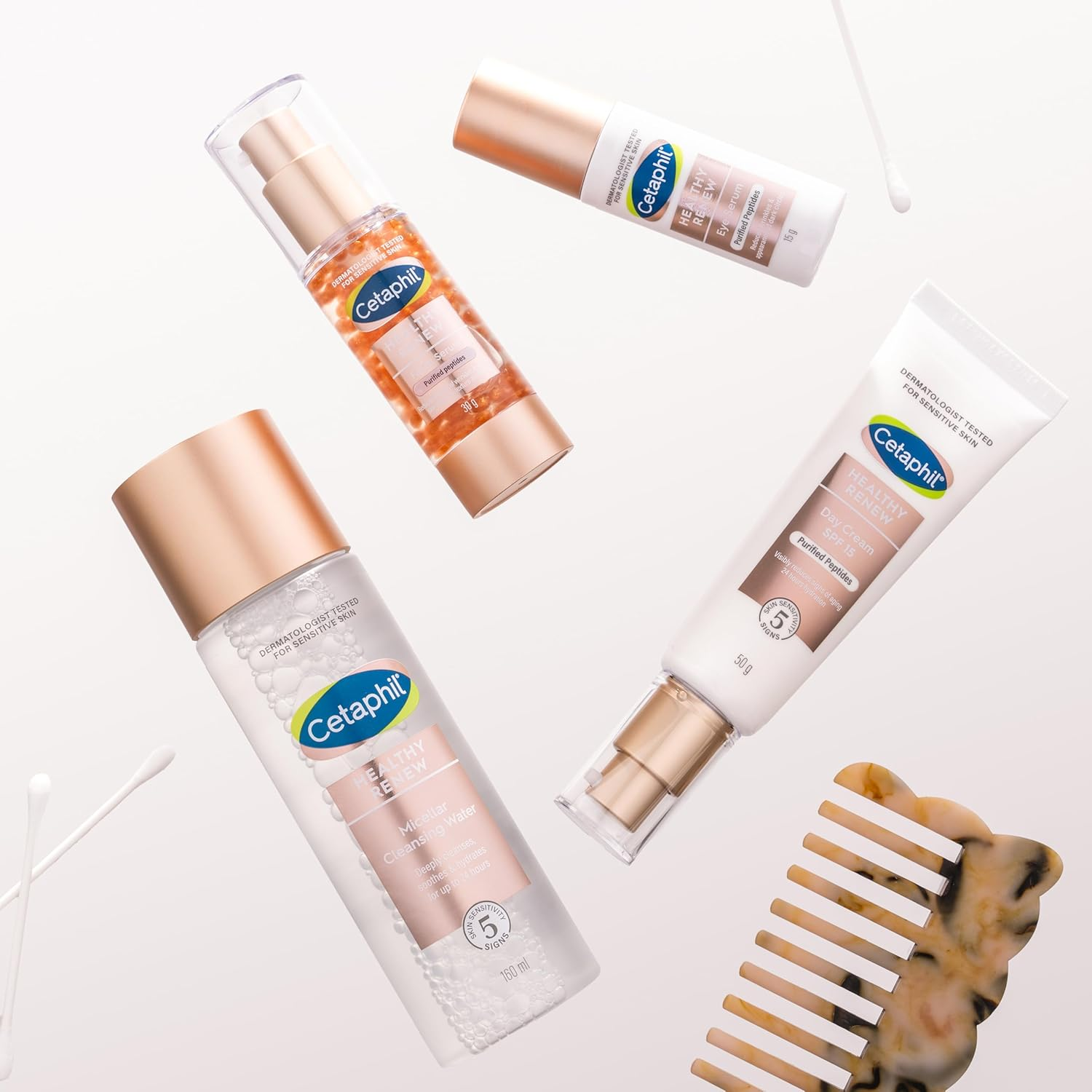 Cetaphil Healthy Renew Eye Serum 15G. anti Aging Retinol Alternative with Purified Peptides. Contains Niacinamide (Vitamin B3) and Panthenol (B5). Targets Appearance of Dark Circles and Fine Lines. Dermatologist Tested image number 3