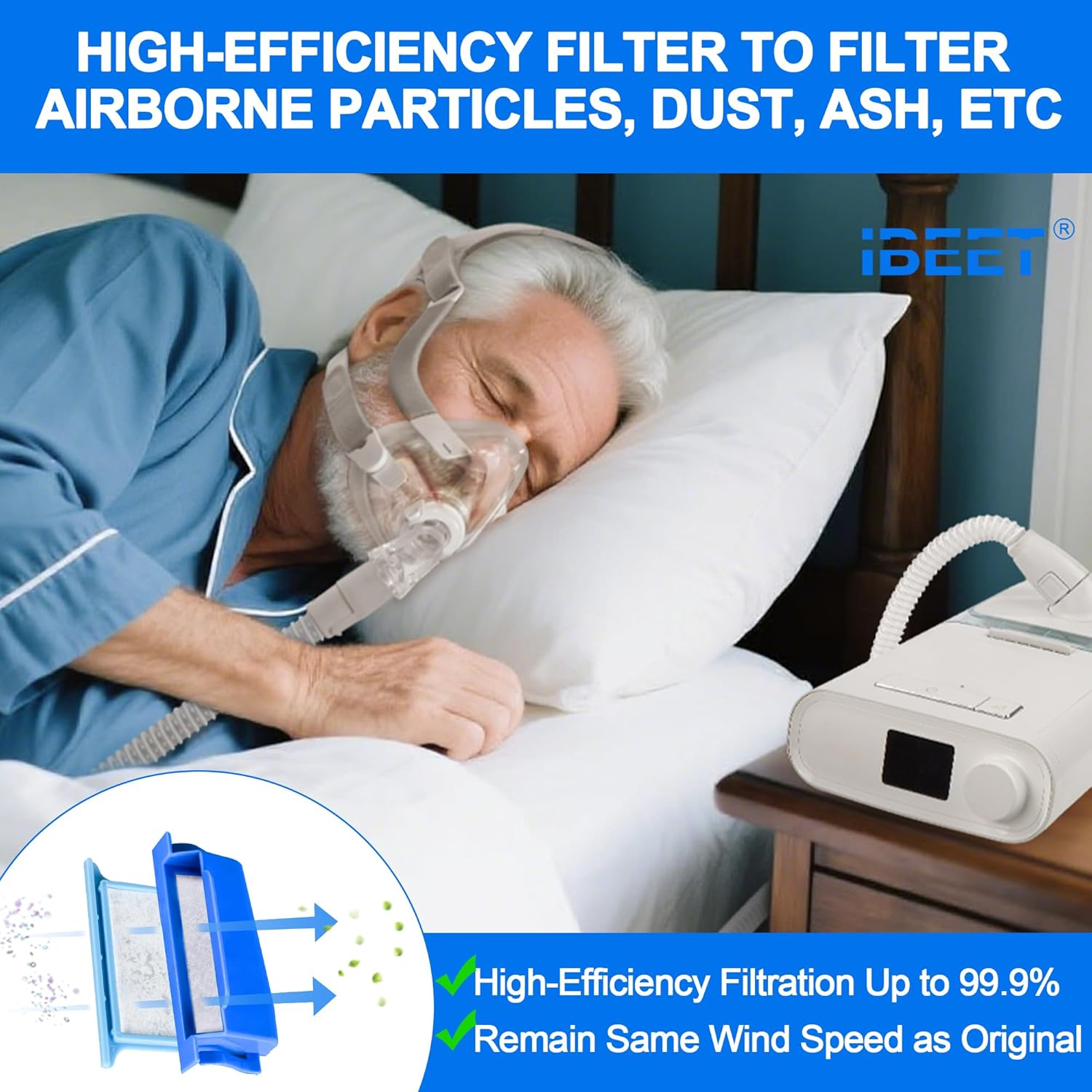 52PCS CPAP Filters for Philips Respironics Dreamstation Filters Supplies, Include 6 Assembled Filters for Philips Respironics Dreamstation Filter Accessories, 20 Ultra-Fine Filters+20 Foam Filters image number 4