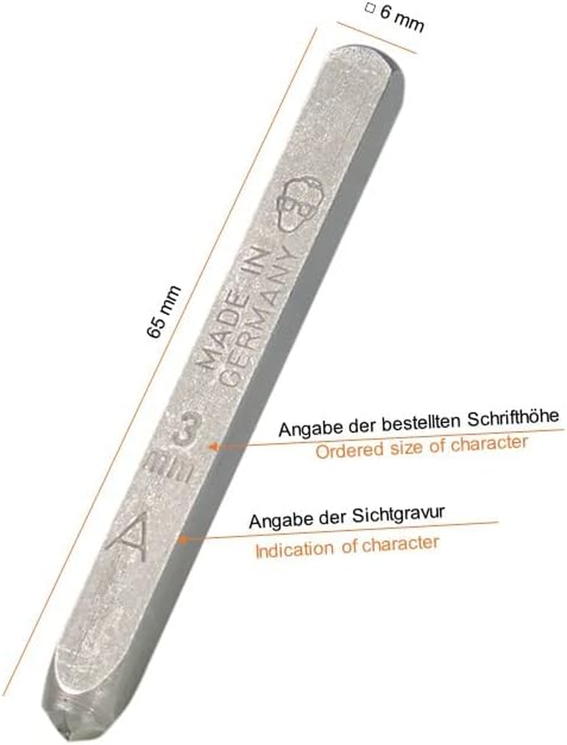 GRAVUREM-S Standard Number Punch + Capital Letter Set 0-9 + A-Z,& / Steel Stamps / 3Mm - 1/8"