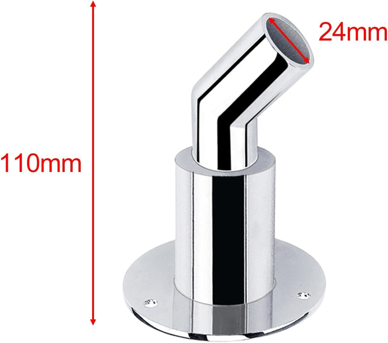 Magideal Thru Hull Exhaust Skin with Screws and Nuts Tube Pipe Socket Hardware Premium Stainless Steel for Marine Diesel Heater, Bend image number 5