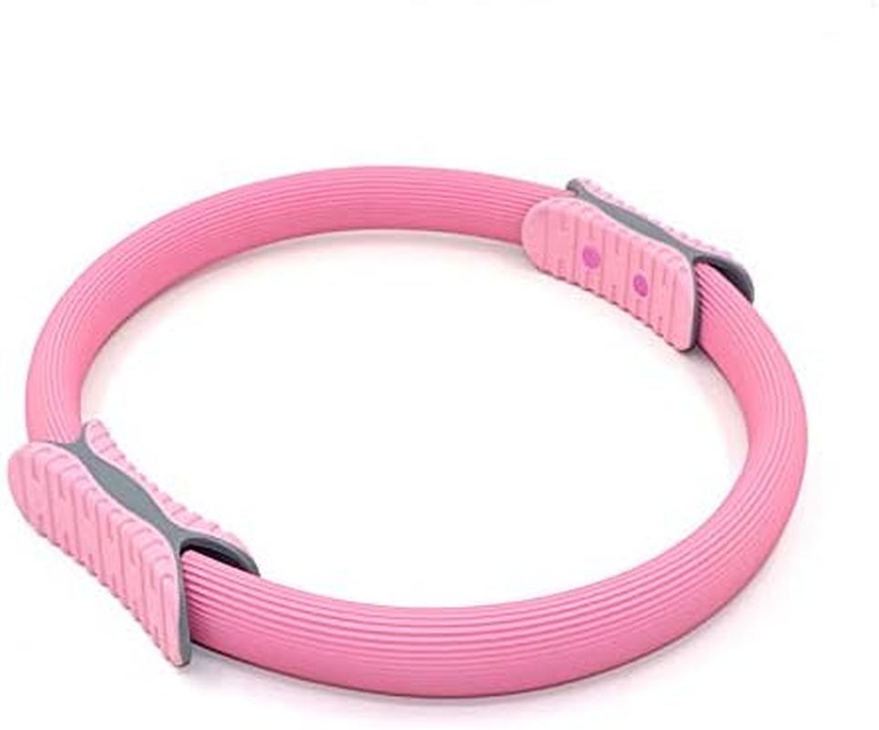 Yoga Pilates Ring Wheel Magic Fitness Circle Slimming Body Training Exercise (New Version - Pink) image number 4