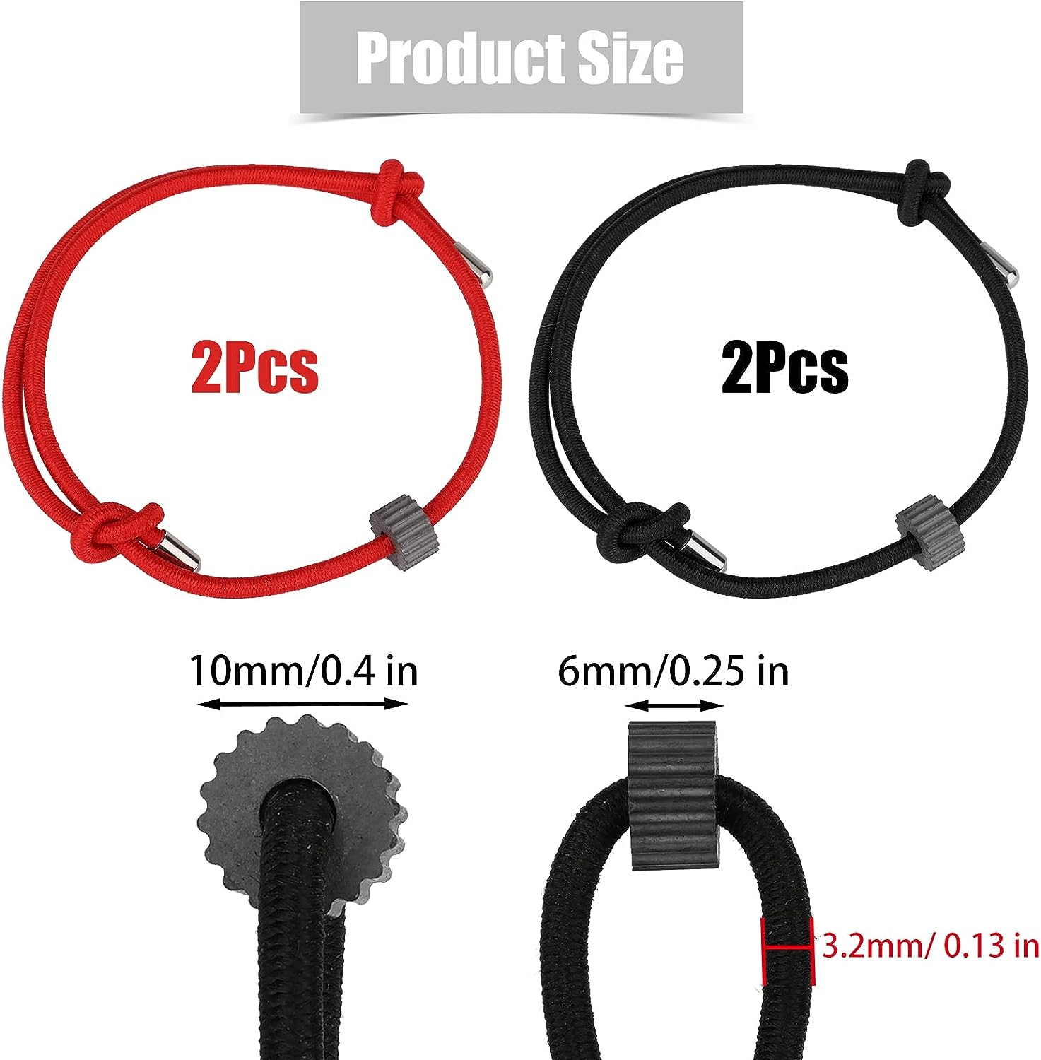 Savita 4Pcs Bracelet Car Window Breakers, Wrist Strap with Tungsten Carbide Bead Survival Emergency Escape Tool Car Safety Glass Breaker Bracelet (2 Black, 2 Red) image number 6