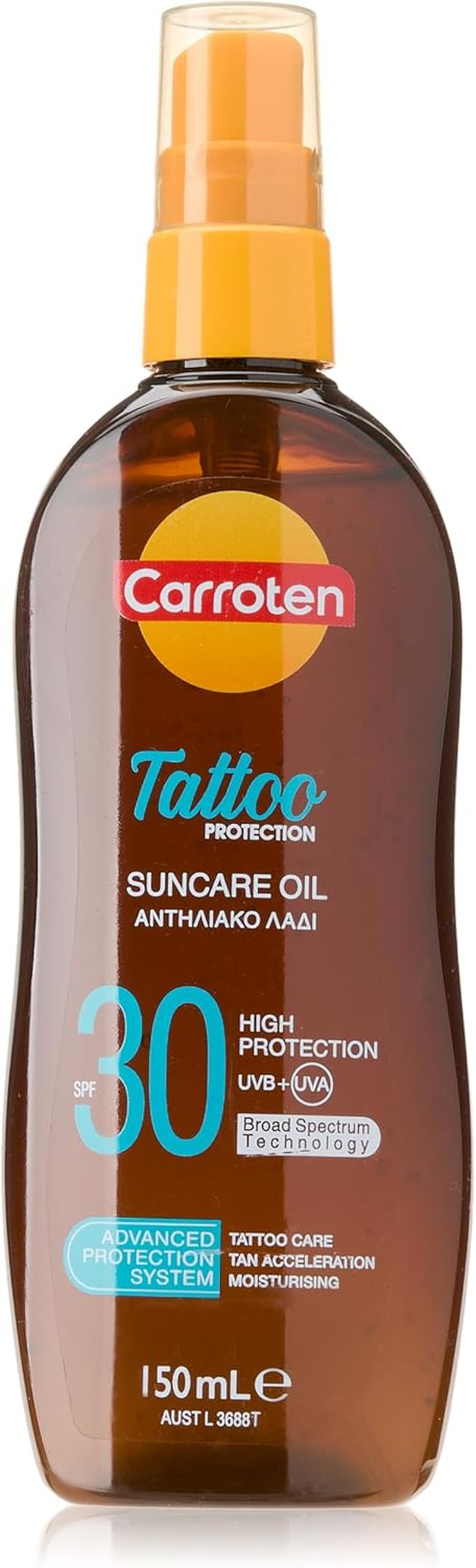 Carroten SPF30 Tattoo Protection Tanning Oil 125 Ml image number 1