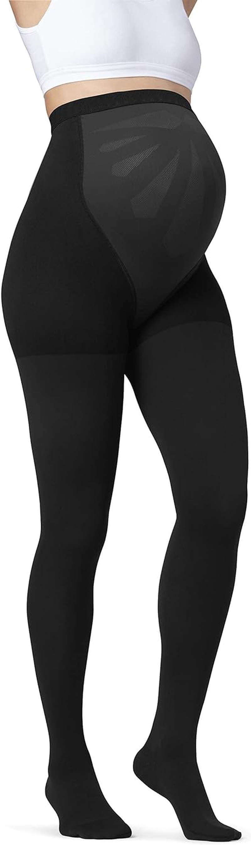 JOBST Maternity Opaque Compression Waist High Pantyhose Stockings, Closed Toe, 15-20 Mmhg Support for Legs during Pregnancy