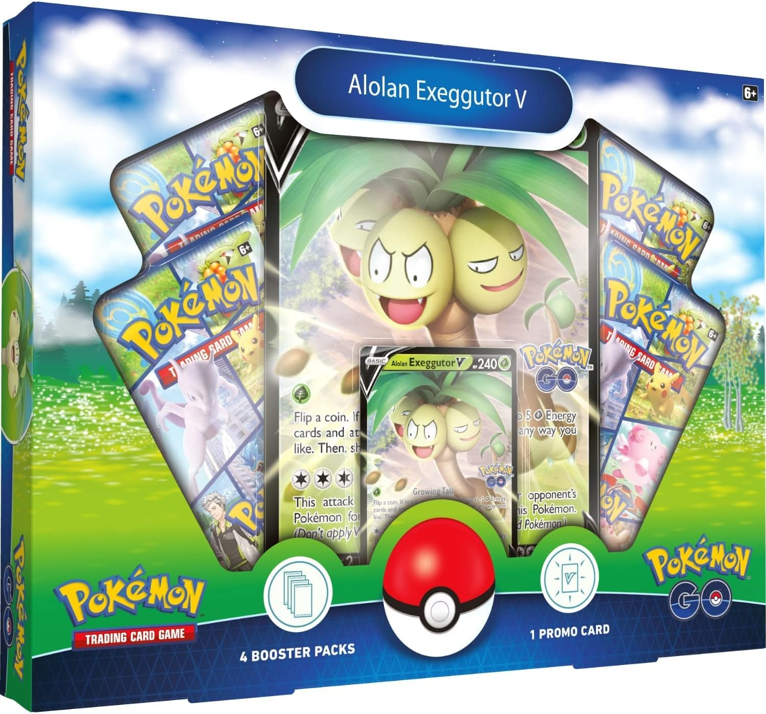 Pok&eacute;mon Alolan Exeggutor V TCG: Pokemon GO Collection Card Game, Multicolour image number 2