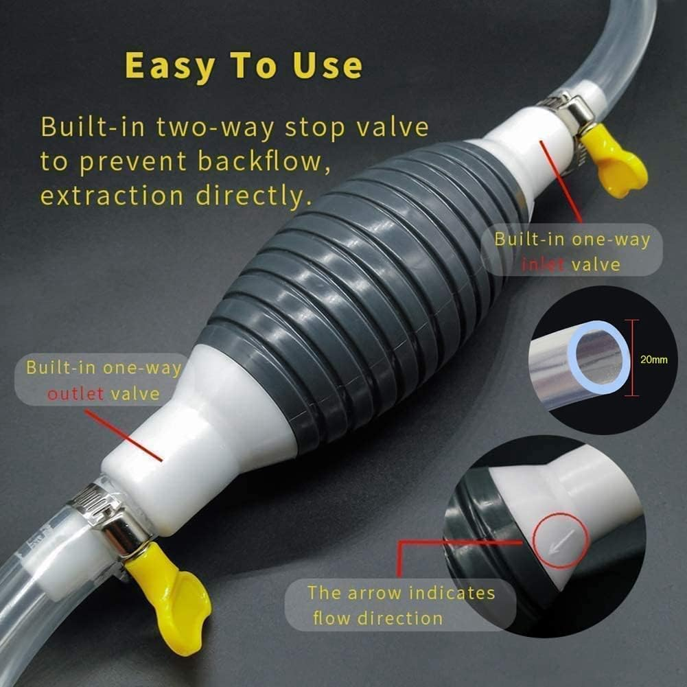Multifunction Liquid Sucker Pump, Manual Transfer Pump Gasoline Siphon Hose, Portable Siphon Pump(2Meter) image number 1