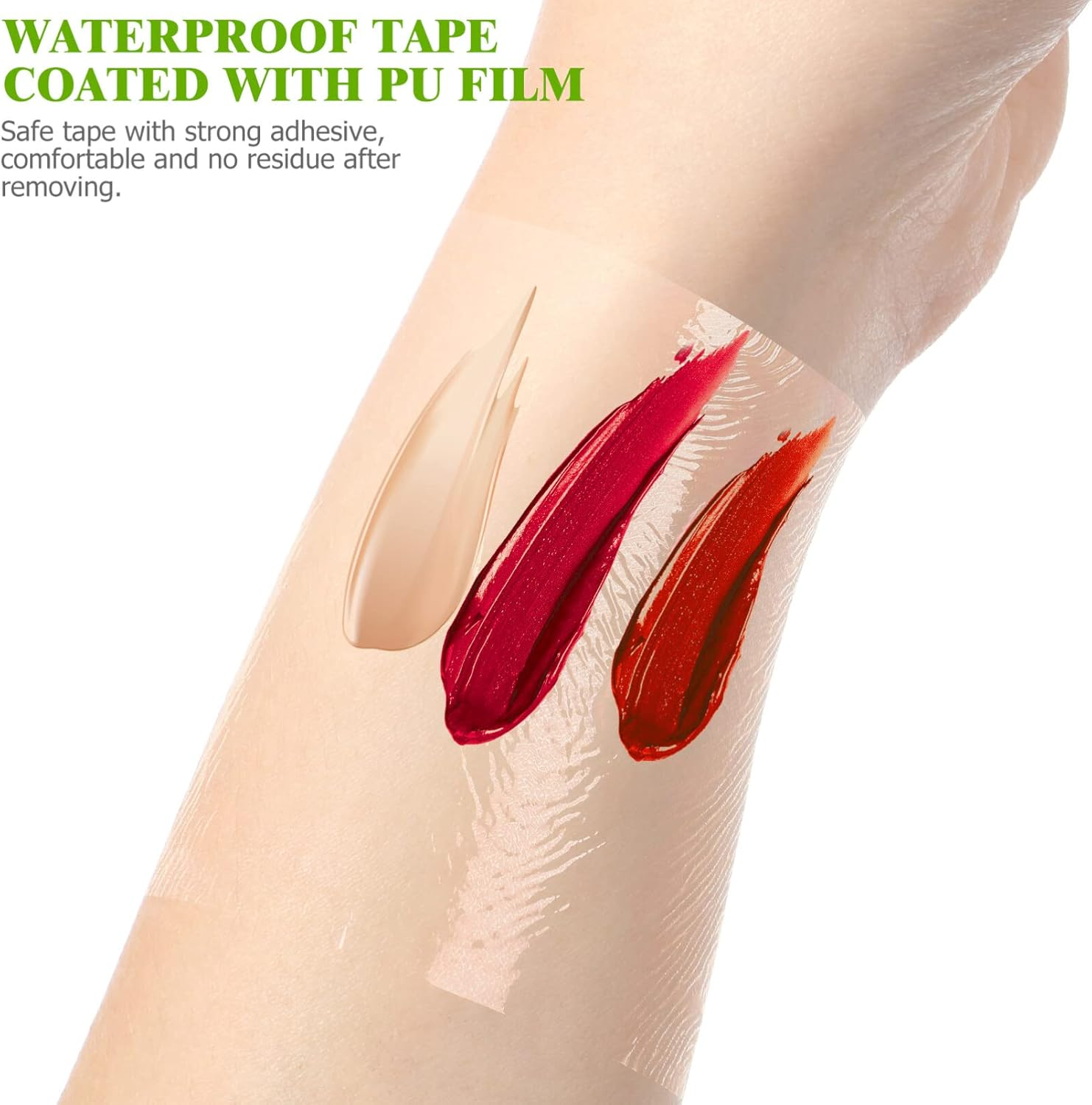 Lurrose 100Pcs Makeup Hand Palette, Makeup Mixing Palette Single Use Adhesive Palettes Disposable Makeup Mixing Tray for Makeup Artist image number 4