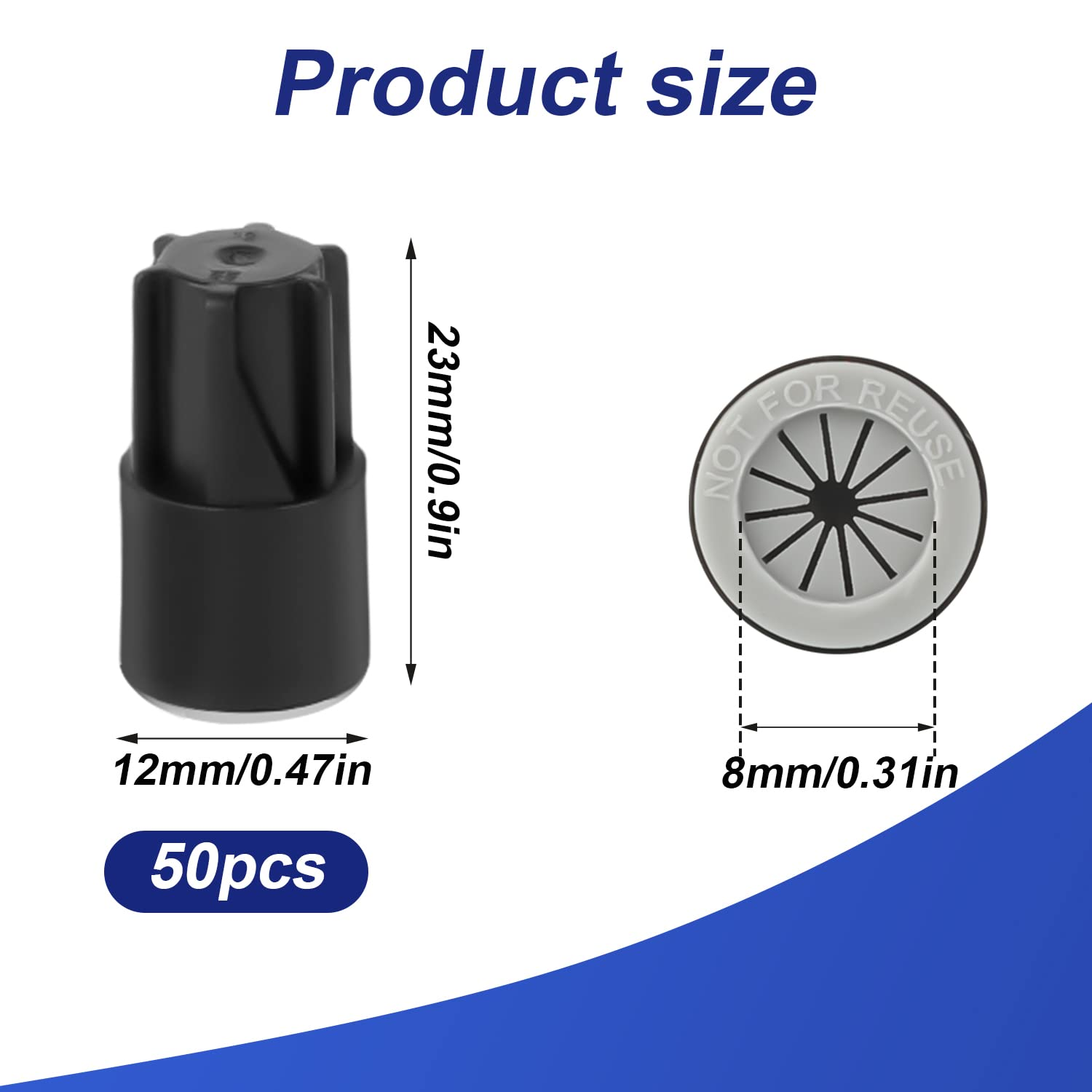 50Pcs Waterproof Wire Nuts, 12X22Mm Outdoor Electric Wire Connectors Landscape Wire Contact Electric Nuts Capsules for Sprinkler Led Landscape Light Irrigation Valves (Black) image number 6