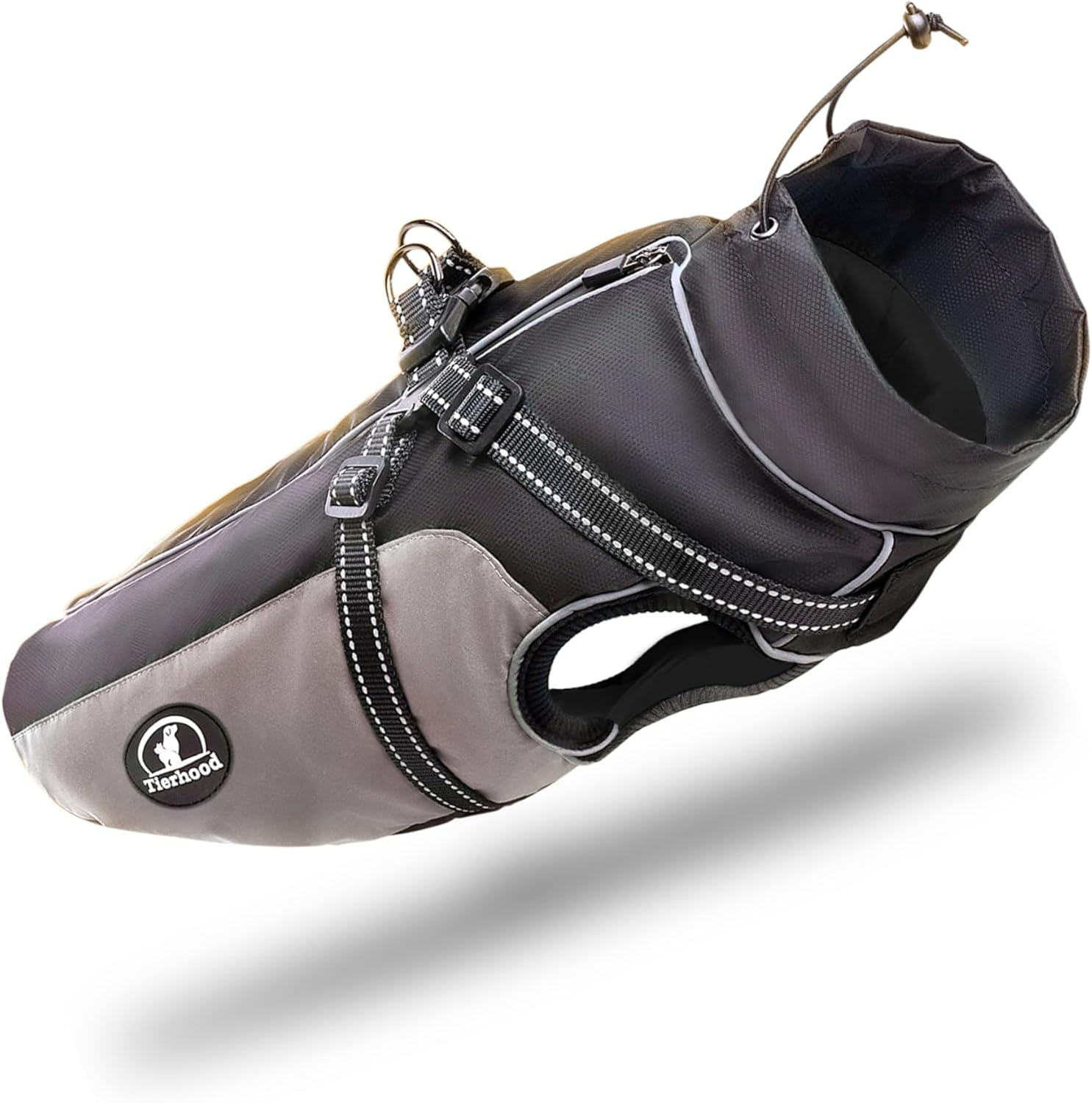 TIERHOOD - Waterproof Dog Raincoat [Includes Harness] &ndash; Dog Raincoat &ndash; [Includes Reflectors] &ndash; Rain Jacket Dog &ndash; Dog Coat Rain Coat &ndash; Raincoat for Dogs &ndash; Dog Raincoat Waterproof