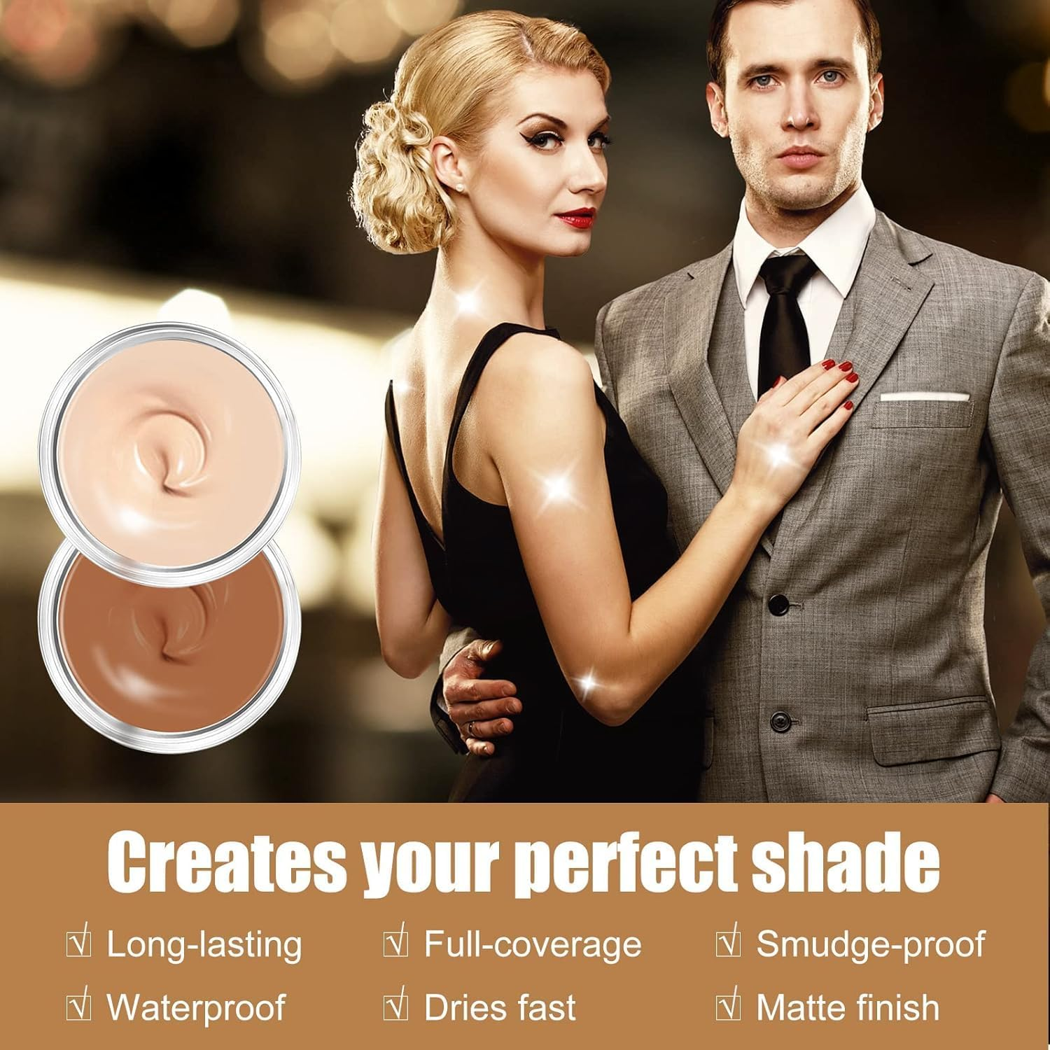 Tattoo Concealer, 2 Colors Tattoo Cover up Makeup Waterproof Sweatproof, Invisible Skin Concealer Set, Long Lasting Suitable for Tattoo, Dark Spots, Scars, Vitiligo image number 4