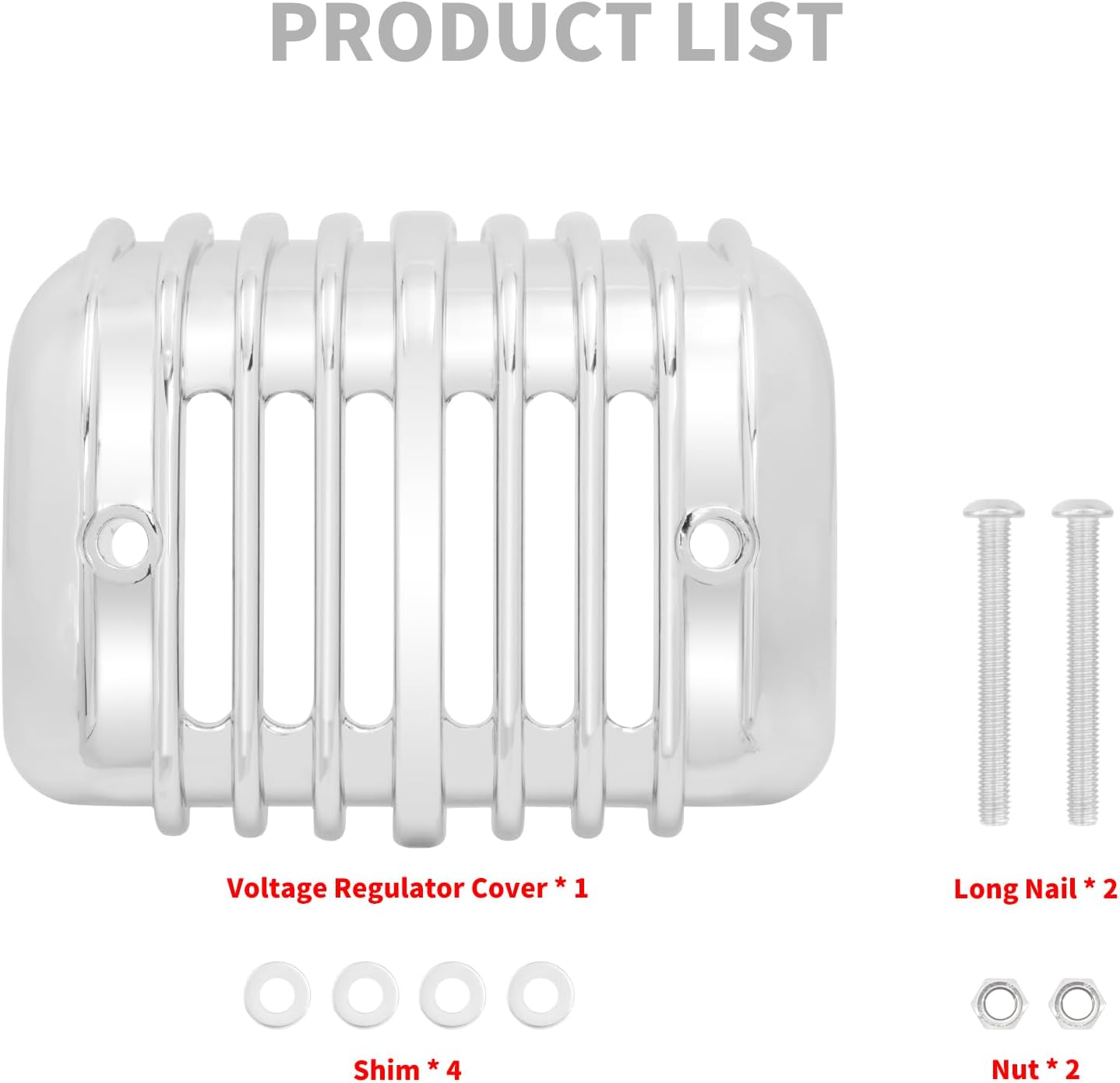 Voltage Regulator Cover Trim Fairing Protector Fit for Harley Softail FXS FXSB FLSTSB FXSTC 2001&ndash;2017 Chrome Guard Accessory for Motorcycle Engine Front Protection image number 4