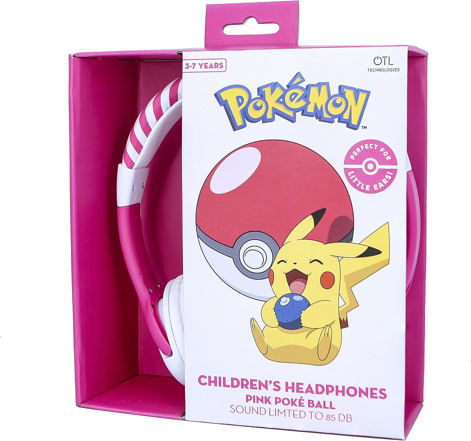 OTL PK0842 Pokemon Pokeball Junior Headphones. Pink image number 1