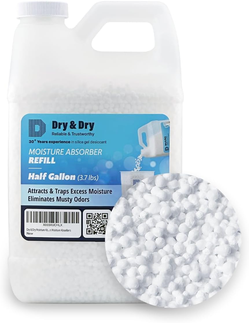Dry & Dry Moisture Absorbers Refill Beads (3.7 LBS) - Fragrance Free, Moisture Absorber Refill image number 2