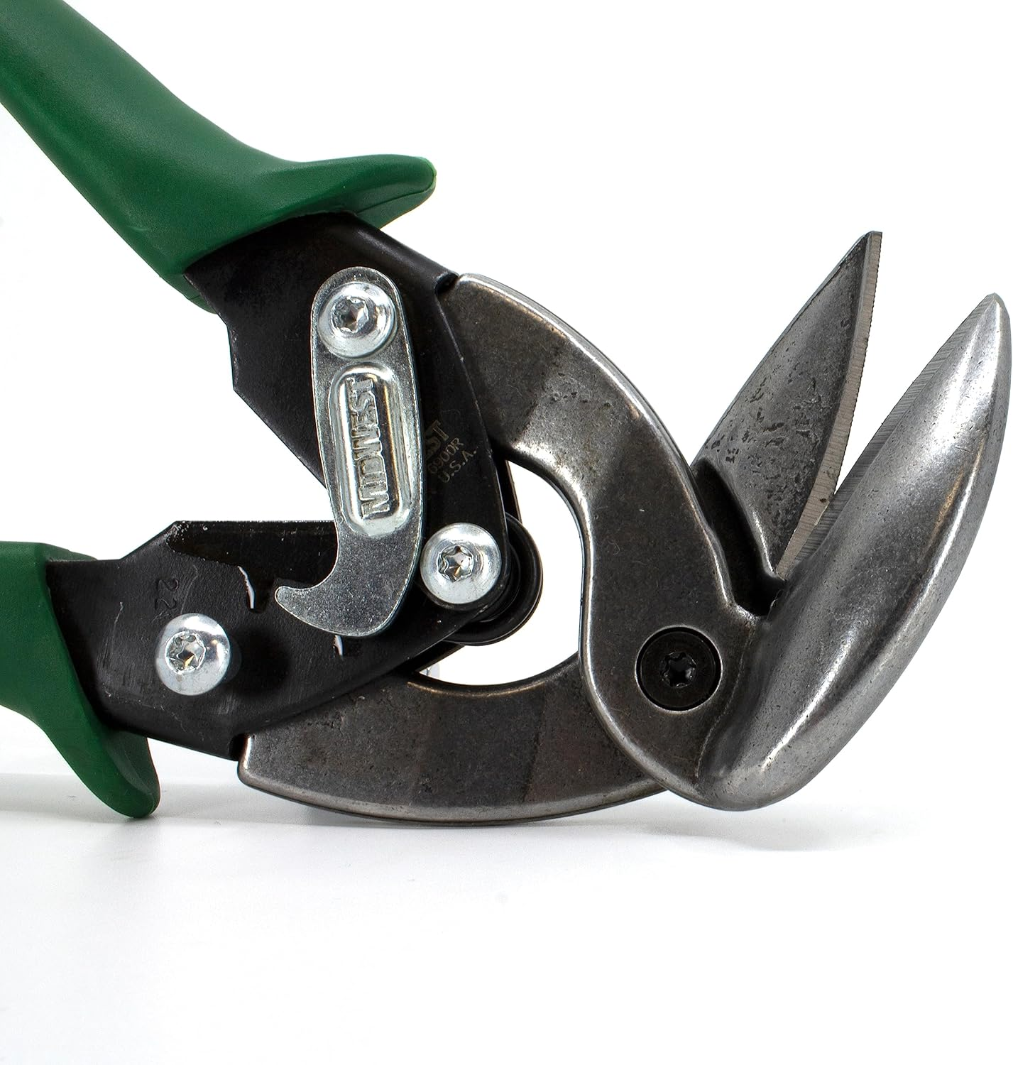 MIDWEST Aviation Snip - Right Cut Upright Tin Cutting Shears with Forged Blade & KUSH'N-POWER Comfort Grips - MWT-6900R