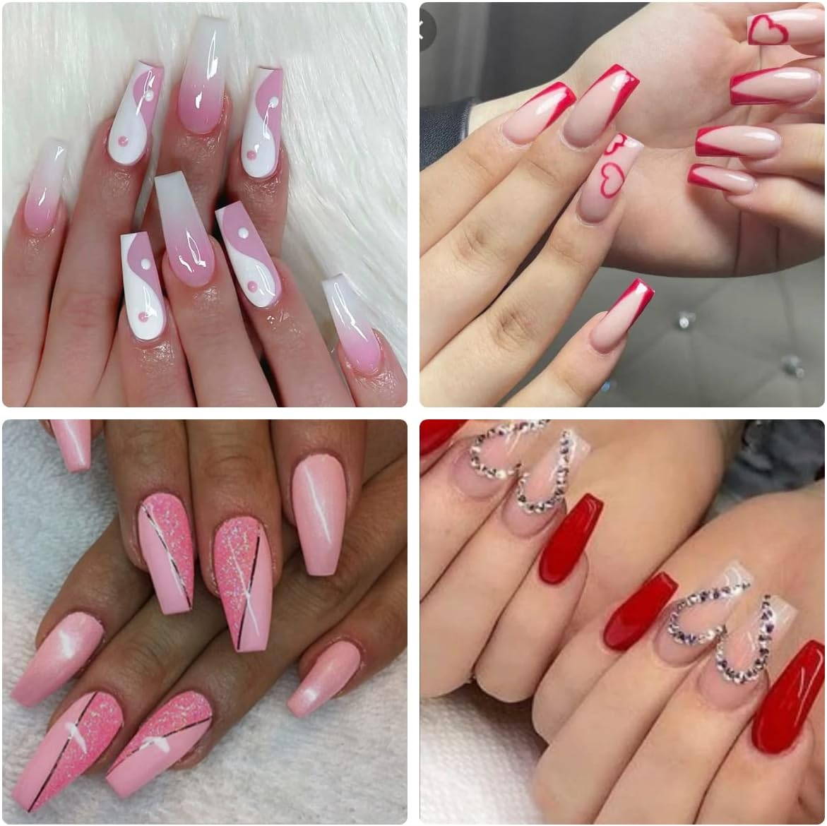 Clear Acrylic Square Nail Tips, SWETIDY 500Pcs No C Curve Long Square Shaped Straight Fake Nails Flattened Half Cover Artificial Nails with Box for Nail Salon Professional and DIY Nail Art 10 Sizes image number 4