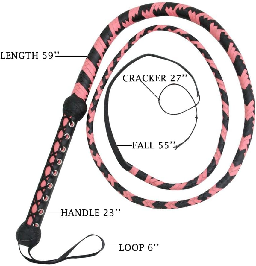 Bullwhip 6Ft Genuine Leather Indiana Jones Style Whip for Equestrian Training & Cracking, Leather Phobia Cowhide Stock Whip image number 3