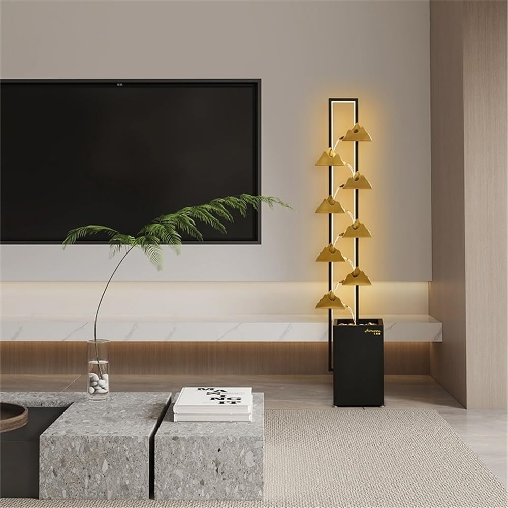 Outdoor Fountain Modern Elegant Circulating Water Ornaments Entryway Living Room Fortune Floor Fountain Opening Housewarming Gift image number 2