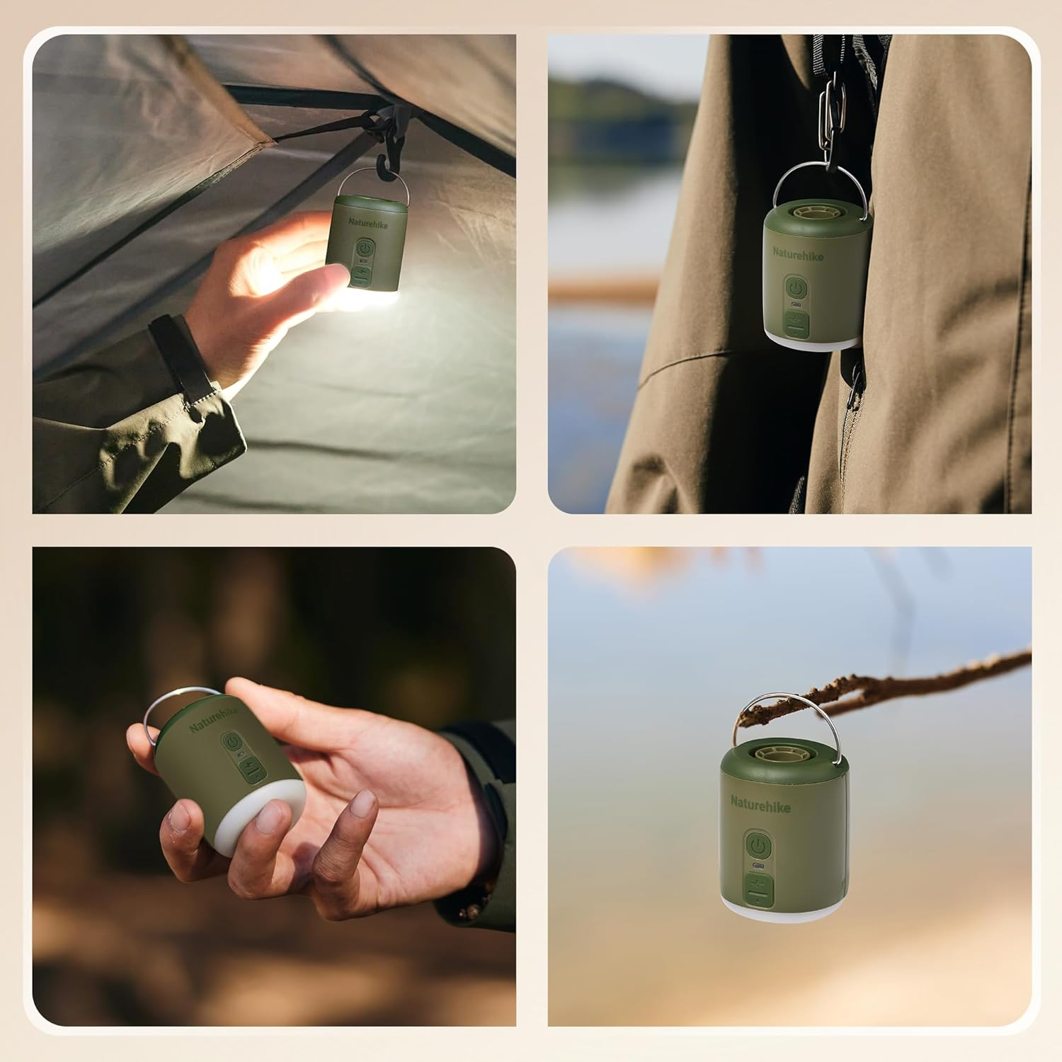 Naturehike Wind Mini Air Pump, Outdoor Multifunctional Tiny Pump (102G) with 1600Mah Battery, Lighting with Flame Lampshade, Efficient and Powerful Pump image number 3