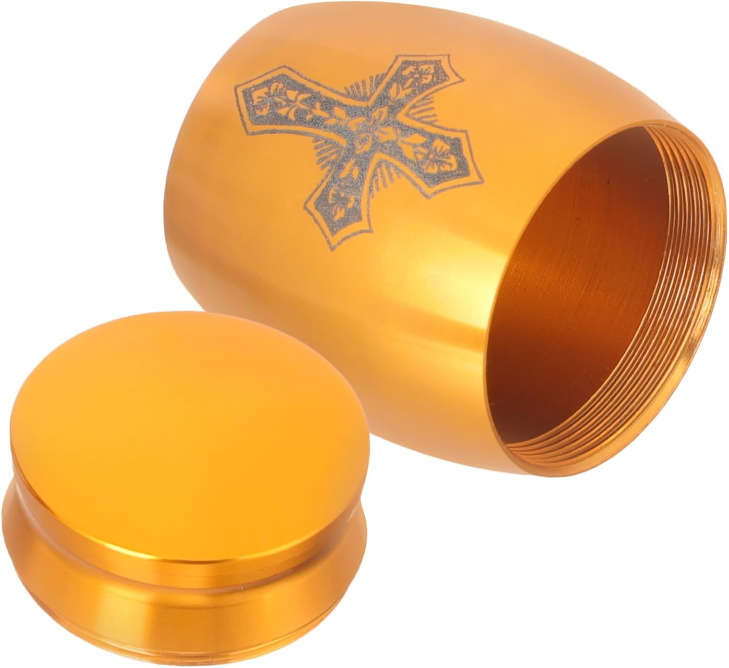 Urn Can Ornaments Stainless Steel Cross Memorial Urn for Human Ashes Keepsake Cremation Funeral for Adult Male Ashes Garden Decoration