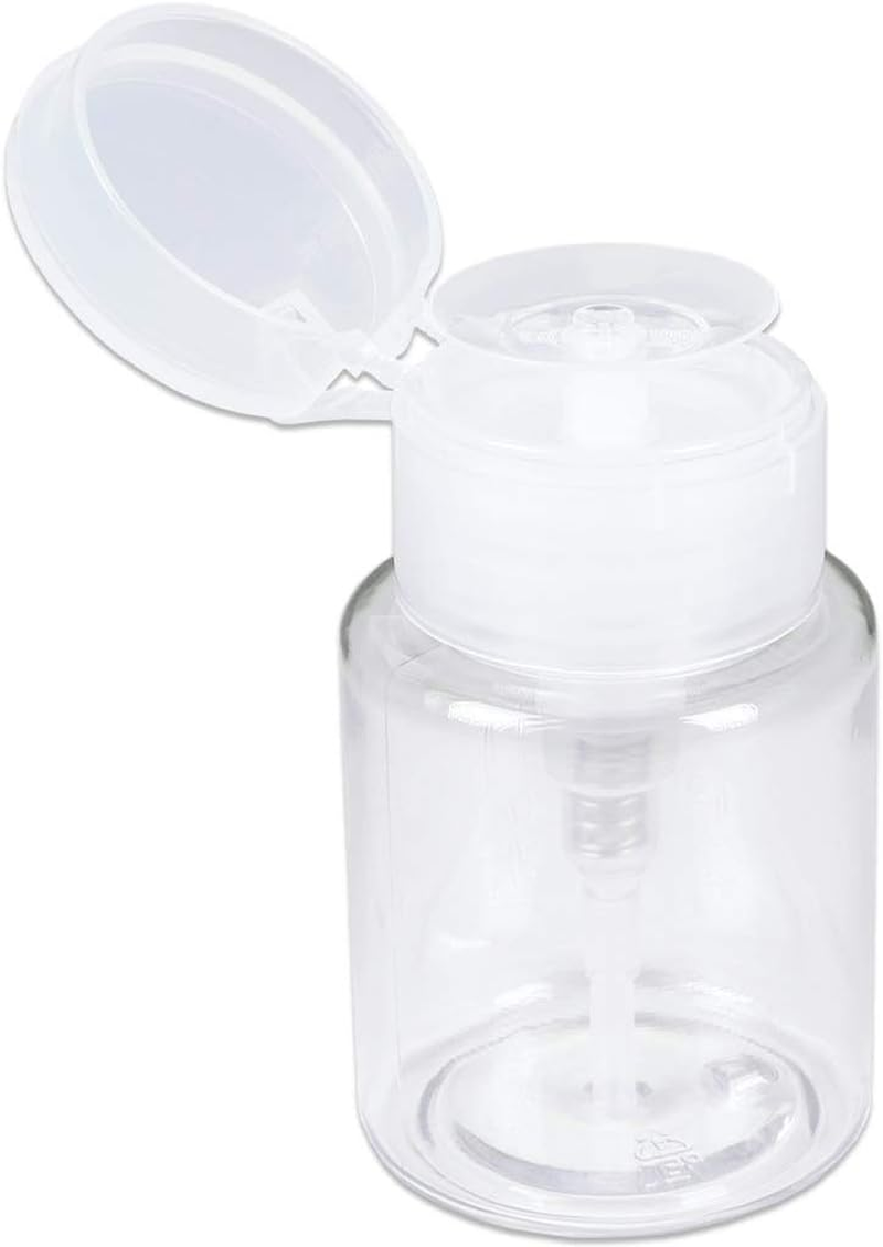 PANA Professional No Wording Labeled Push down Liquid Pumping Bottle Dispenser (7 Oz, CLEAR)