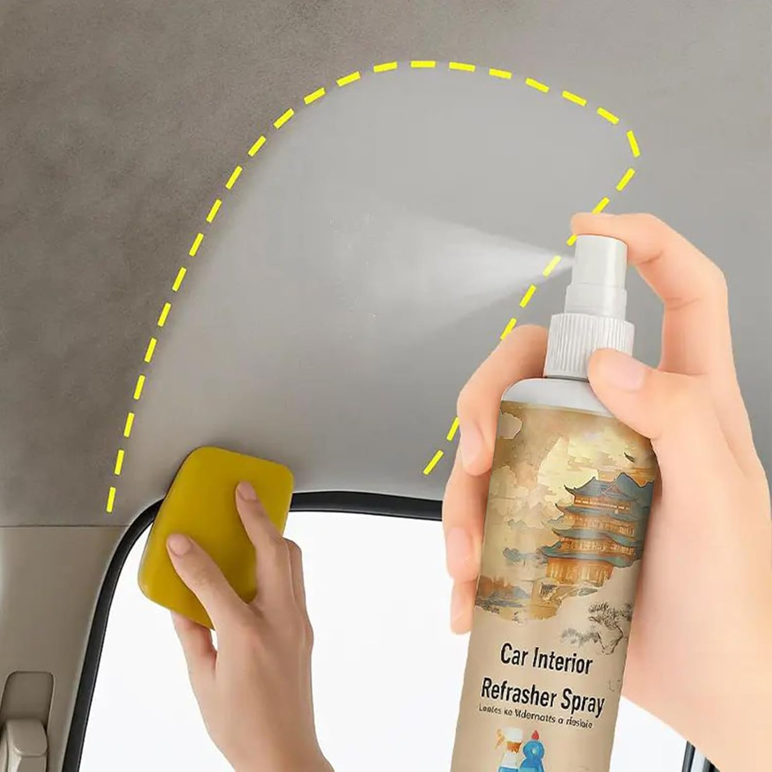 Car Interior Cleaner,100Ml Car Dash Cleaner Carpet Protectant Kit | Deep Cleaning Upholstery Restorer for Stain Removal Carpet Fabric Leather Seat Care Restoration Truck RV image number 1