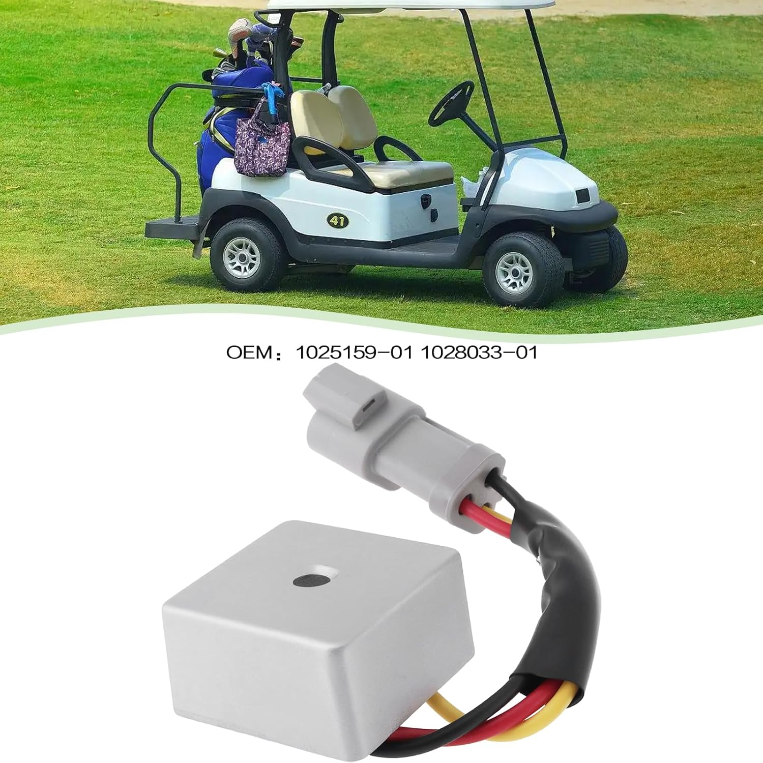 Emagtech 1Pc 12 Volt Voltage Regulator Rectifier Replacment 1025159-01 1028033-01 Compatible with Club Car 2004-Up Precedent 4-Cycle Gas Golf Cart image number 3