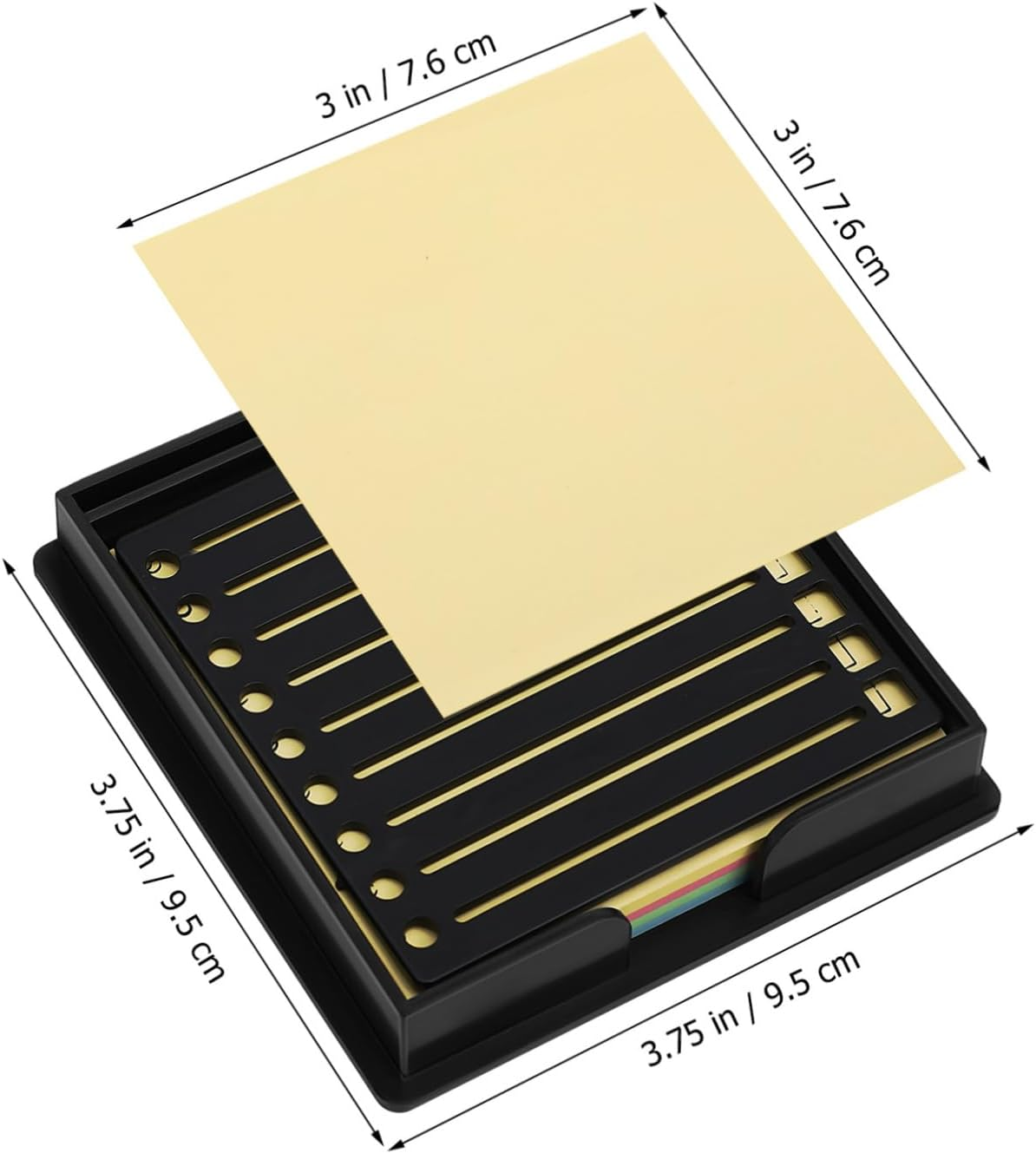 GRIRIW Post Note Template Reusable Sticker Label Dispenser Organizer Memo Holder for Desk Stationery Storage Shipping Label Holder image number 5