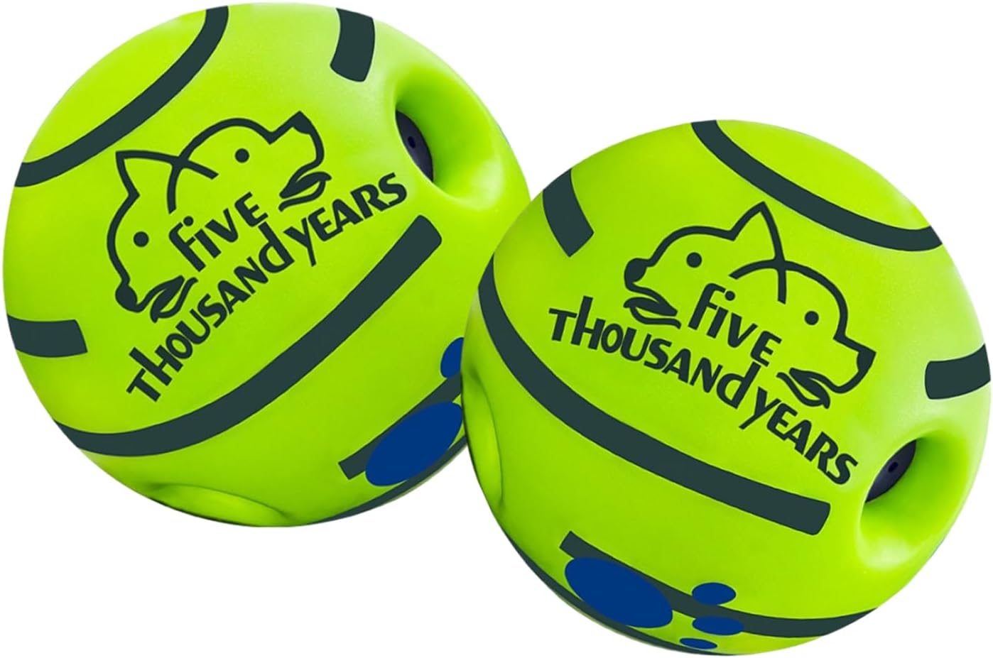 2 PCS Dog Toys for Aggressive Chewers, Elastic Rubber Dog Toy Ball for Medium Large Dog, Interactive Fetch Dog Toys, Indestructible Squeaky Dog Balls image number 6