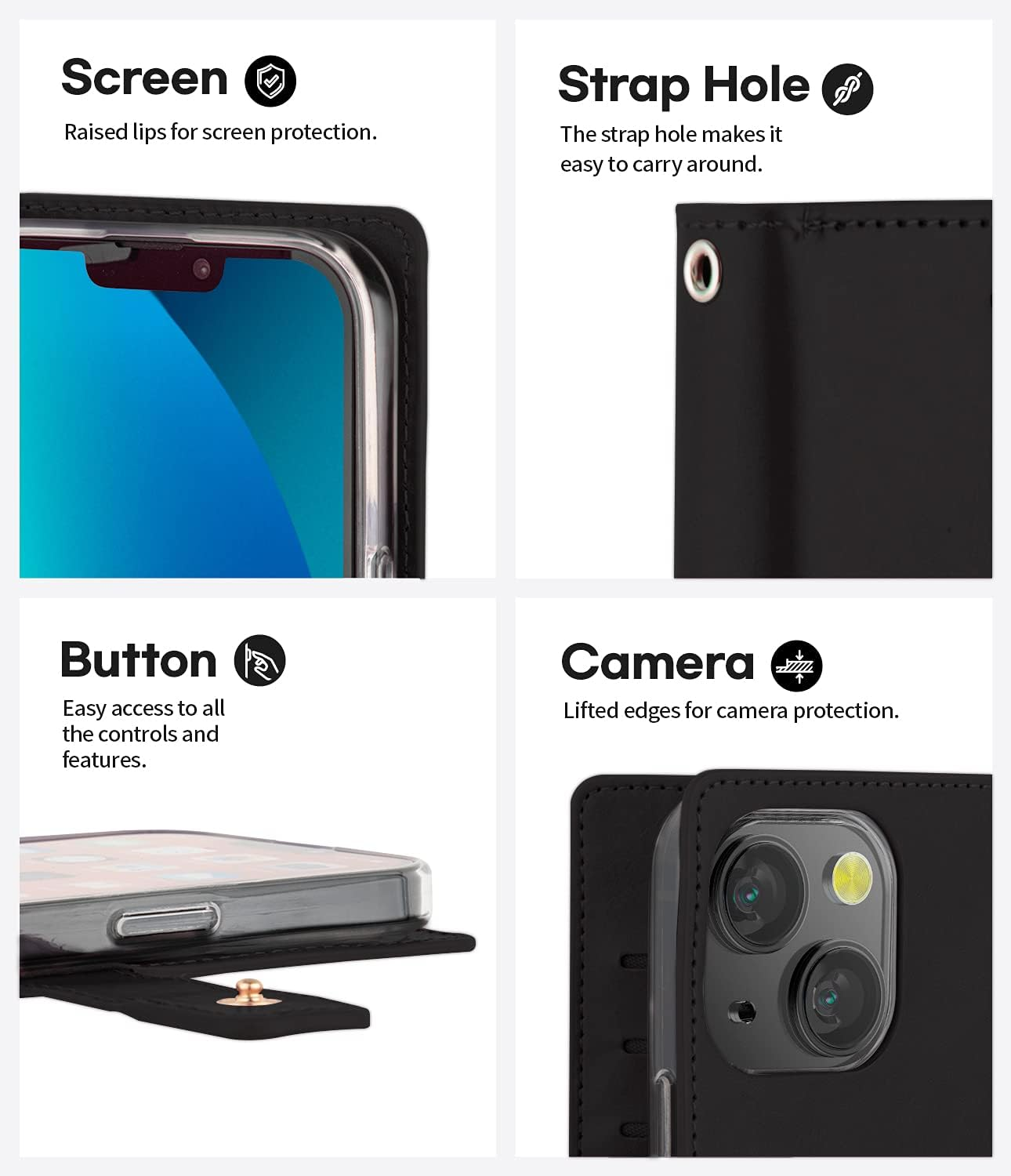 Goospery Mansoor Diary for Iphone 13 - Black image number 2