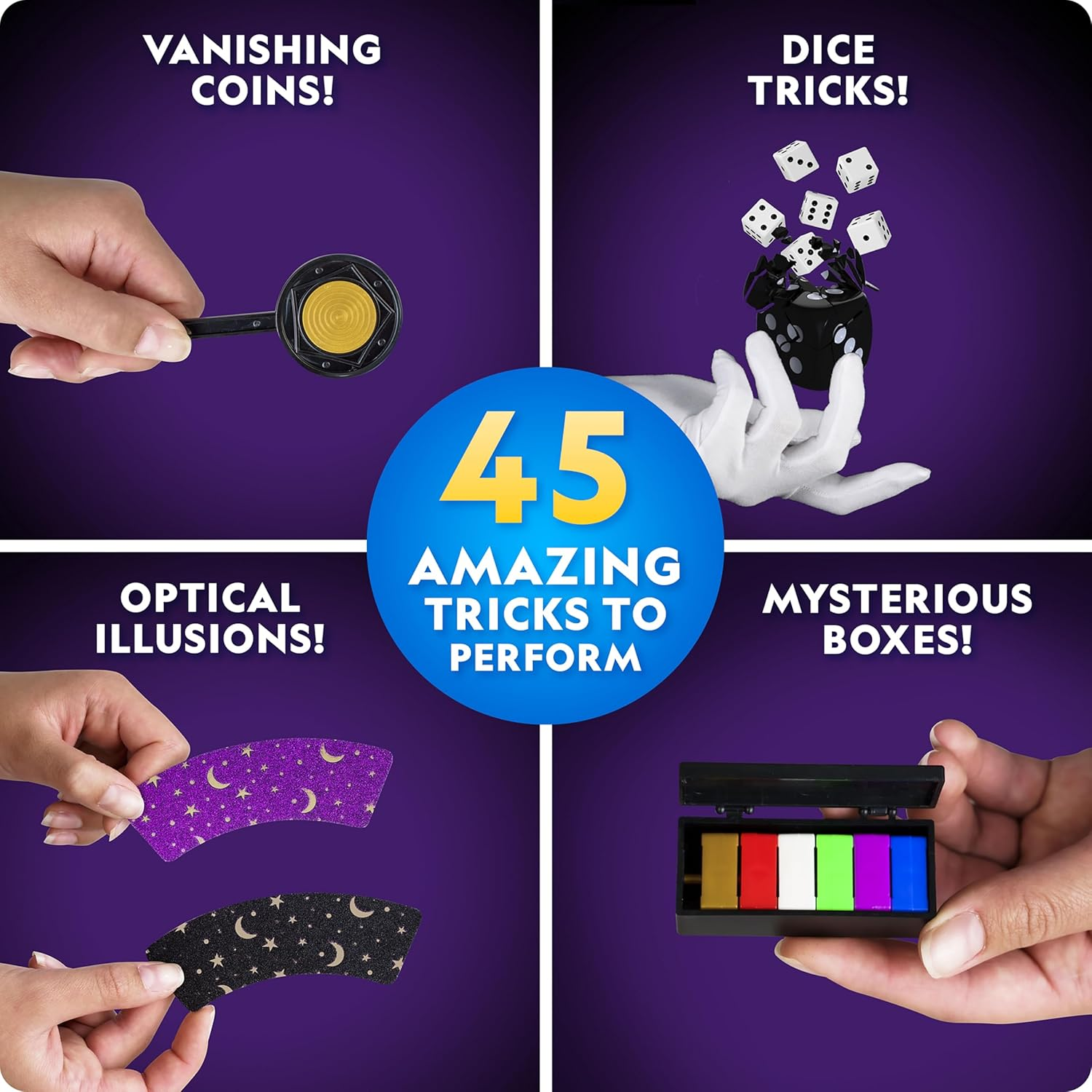 National Geographic Kids Magic Set - 45 Magic Tricks for Kids with Step-By-Step Video Instructions from a Professional Magician, Toys for Boys & Girls image number 5