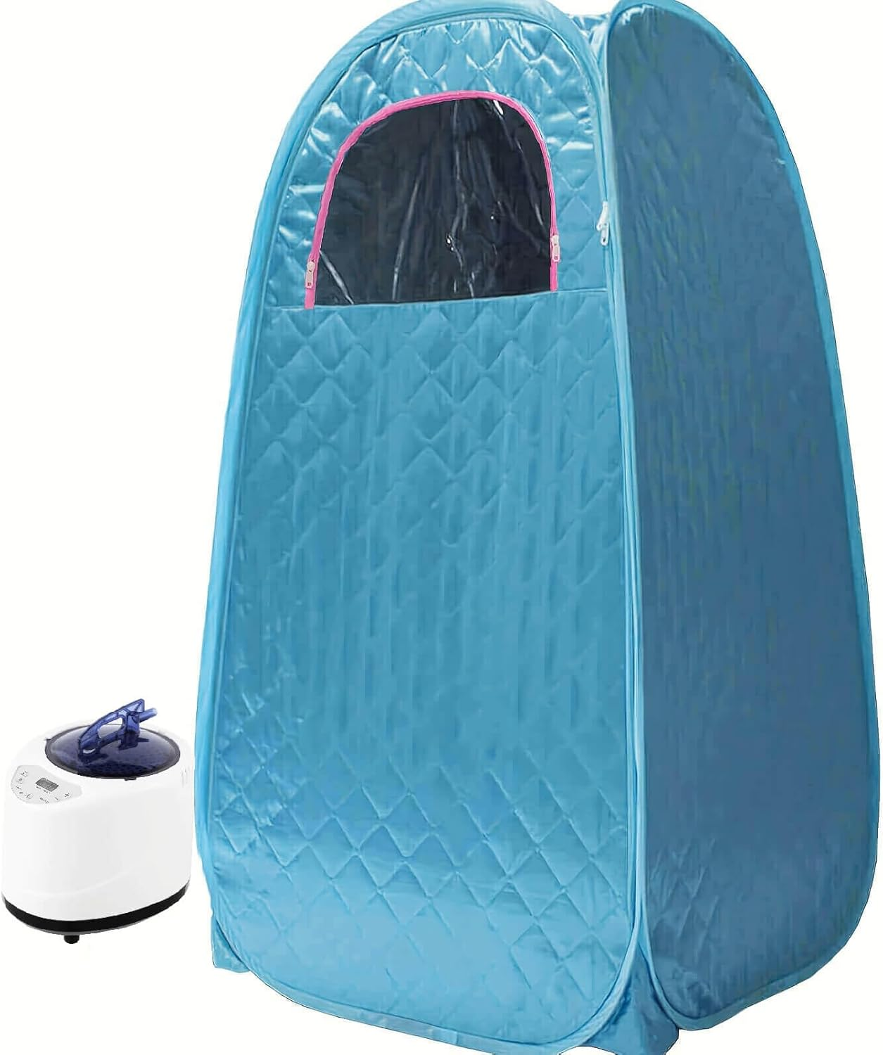 Sauna Tent Portable Steam Sauna Residential Full Size Personal Home Spa,With Remote Control,Foldable Chair, Timer,220V 2L 1000W Blue image number 2