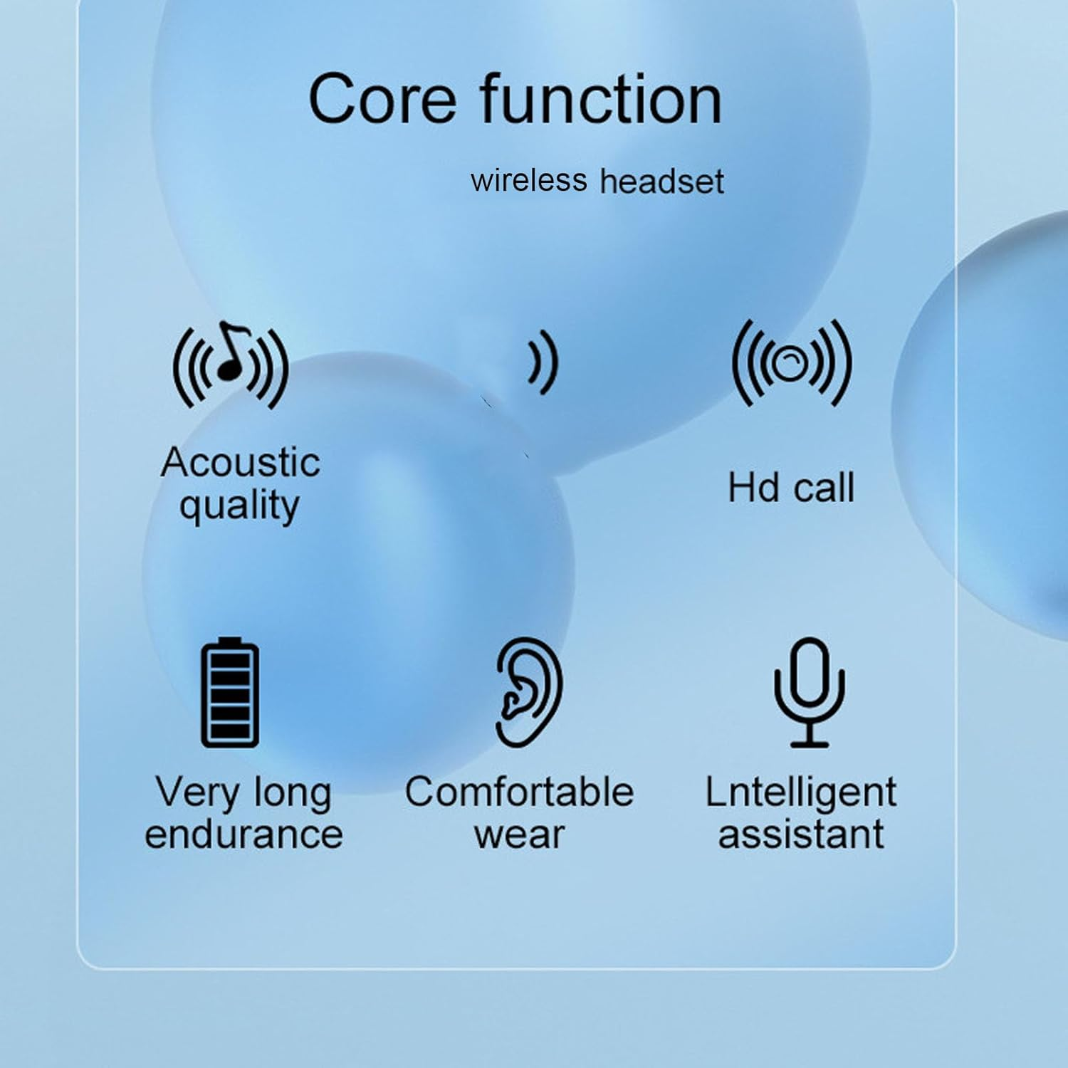 POENVFPO AI Smart Wireless Language Translator Earbuds 140 Languages Real-Time Text Translation Wearable Hands- for Business Meetings with Noise Reduction Long Battery Life image number 6
