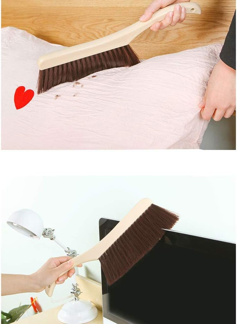 Cleaning Brush,Hand Brushes,Brush with Handle,Grout Tile Brush,Bed Brush Household Bedroom Cleaning Broom Broom Sofa Carpet Soft Fur Long Handle Plastic Dust Brush image number 4