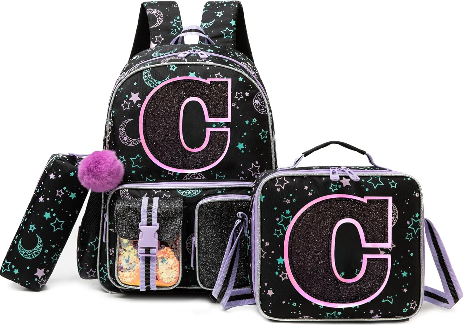 Htgroce Girls Unicorn Clear School Backpack Lightweight Little Kids Backpack