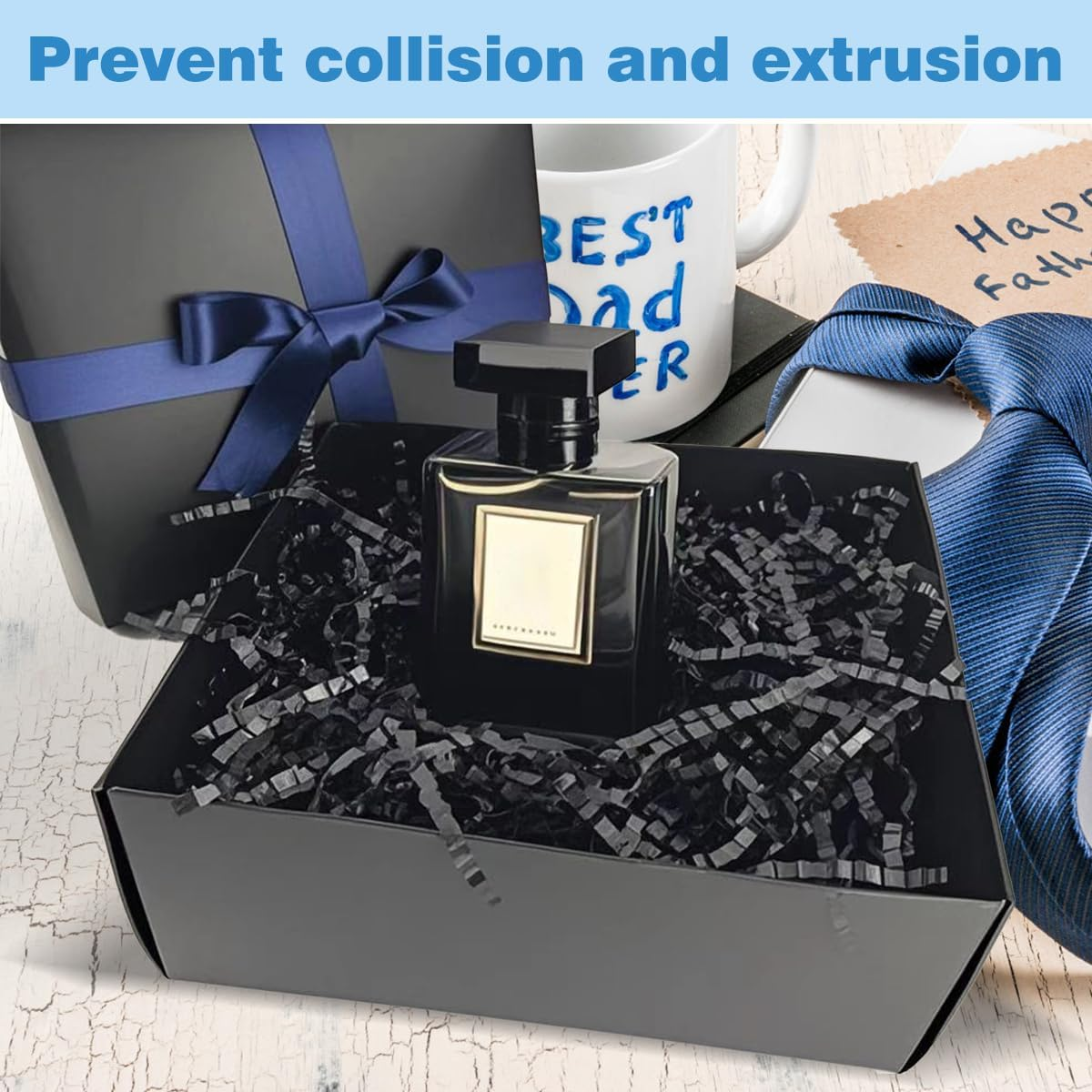 Crinkle Cut Paper 200G Shred Filler for Gift Wrapping & Basket Filling,Crinkle Paper Tissue Paper Raffia Paper for Gift Box Easter Basket Grass Christmas Mother'S Day Birthday Gift Wrapping (Black)