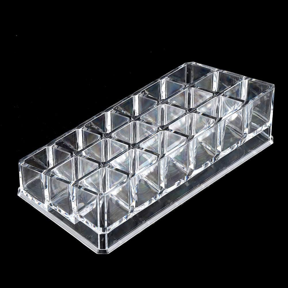 Haofy 18 Grid Mini Cabinet Transparent Acrylic Lipstick Holder Jewelry Cosmetic Storage Box for Desktop Organizer Suitable for Makeup Lovers Earrings Nail Polish Storage Easy Find Durable Material image number 6