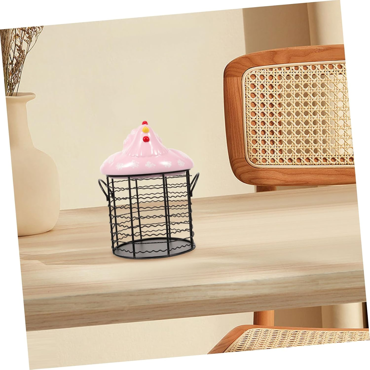 Mikinona Hen Shape Basket Premium Storage for Fruits Eggs Vegetables Farmhouse Style Kitchen Decor for Home Restaurant Buffet Party Use image number 5