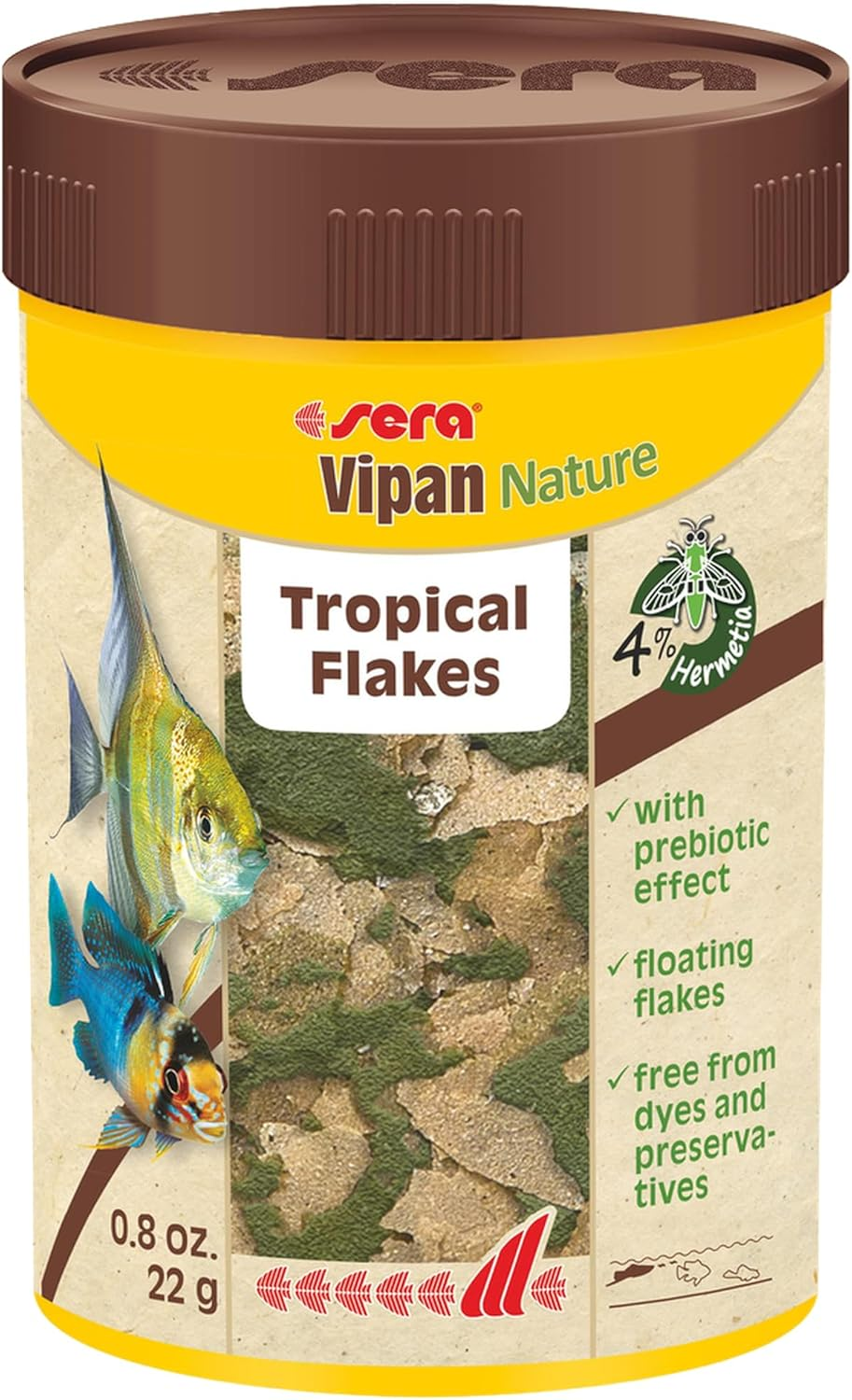 Sera Vipan Tropical Fish Flakes, Staple Food for Ornamental Fish Eating at the Surface, for Freshwater Aquariums, 21L (4Kg)