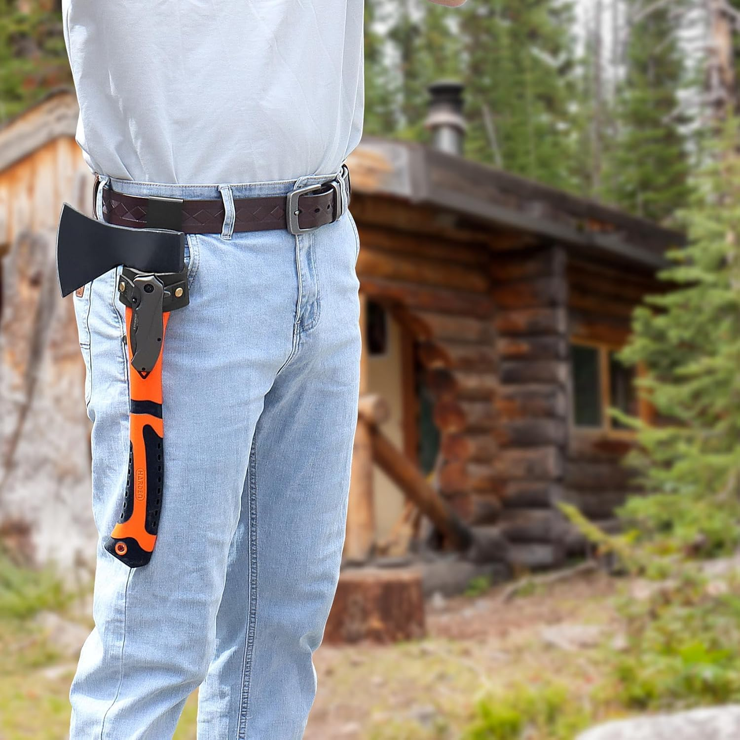 Hammer Holder,Hammer Holder for Belt,Hammer Loop,Hammer Holster,Clip-On Tool Belt Holster Holds Hammers,Hatchet, or Mallet. image number 2