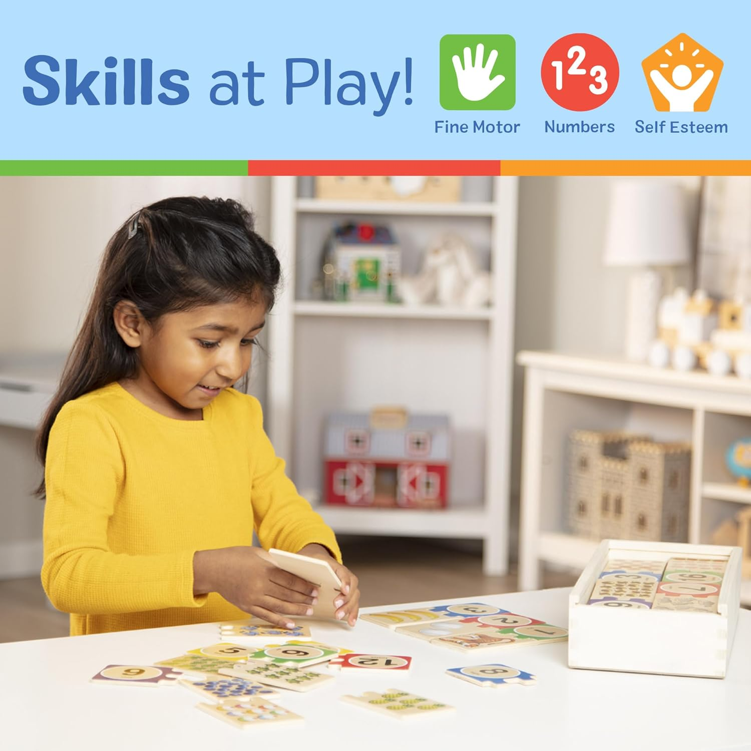 Melissa & Doug - Numbers Wooden Puzzle Cards image number 5