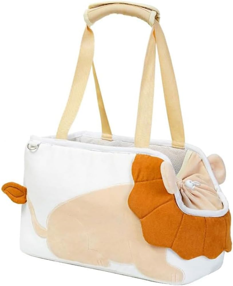 Cartoon Lion Cat Carrier Bag &ndash; Canvas Pet Shoulder Tote for Small Cats, Dogs, or Rabbits, Portable Travel Pet Sling image number 2