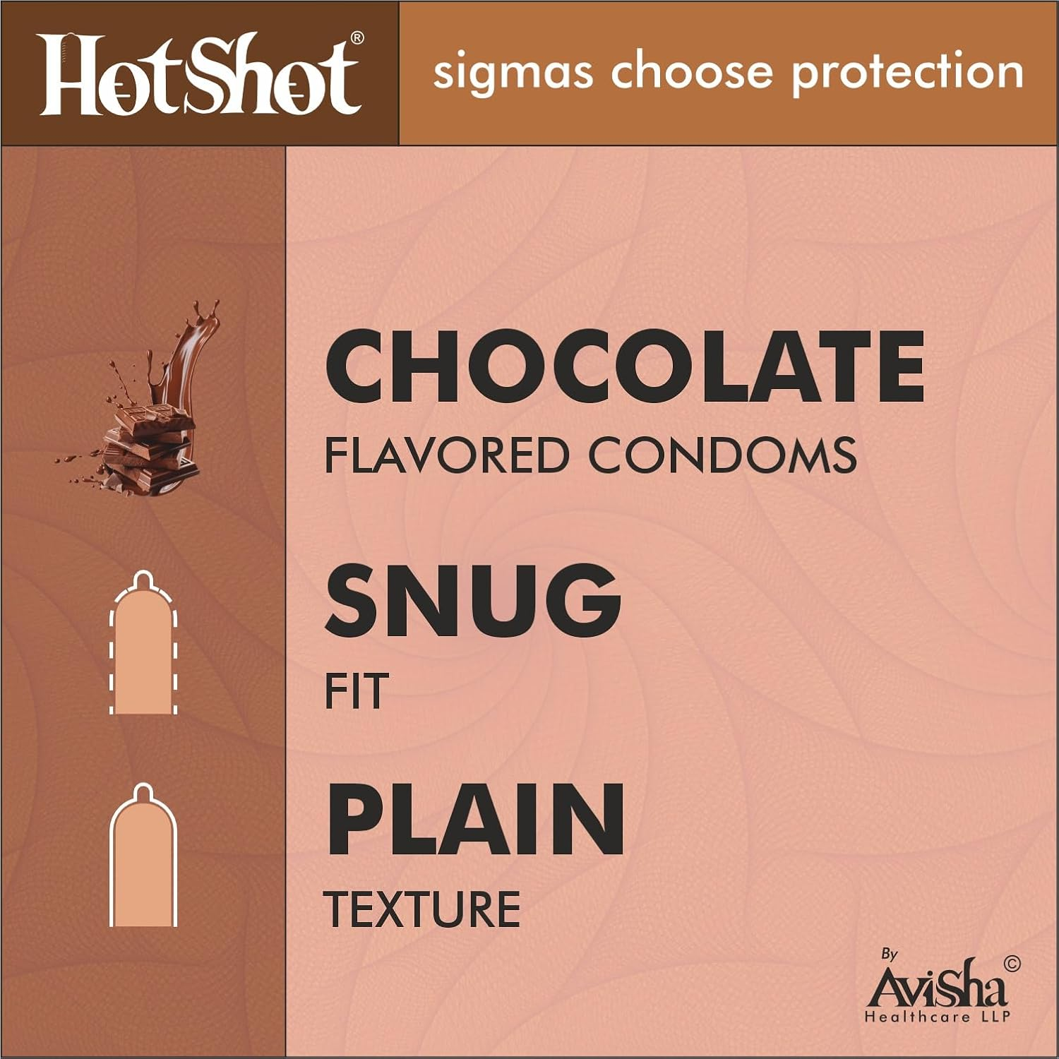 HOT SHOT Chocolate Flavored Condom for Men -10 Count image number 6
