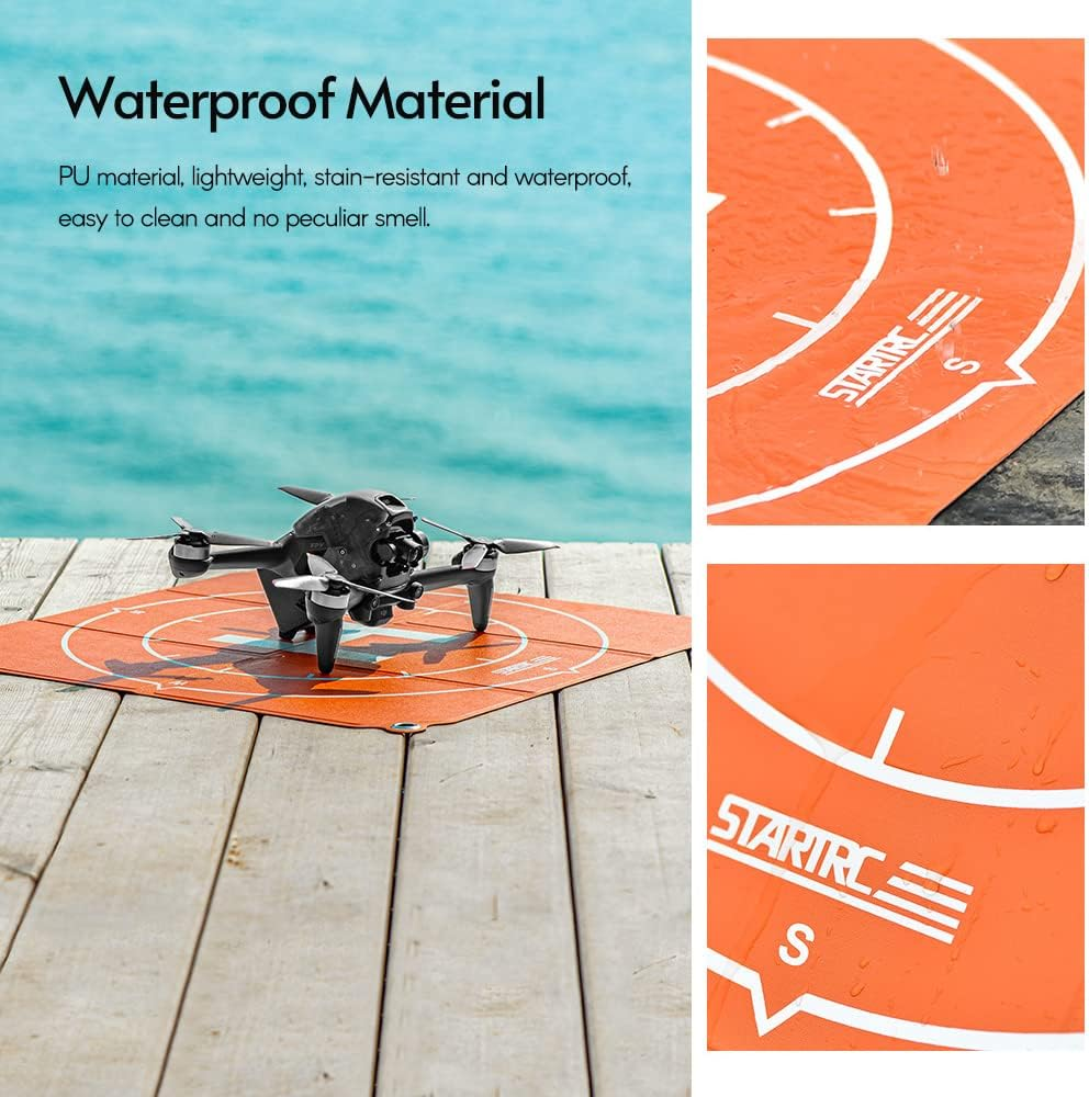 Sazak 50Cm/20Inch Universal Drone Landing Pad Foldable Double-Side Waterproof Helreplacement for DJI Mavic Mini/ Mini2/ Air 2S/ Air 2/ Mavic 2 Pro/Fpv image number 3