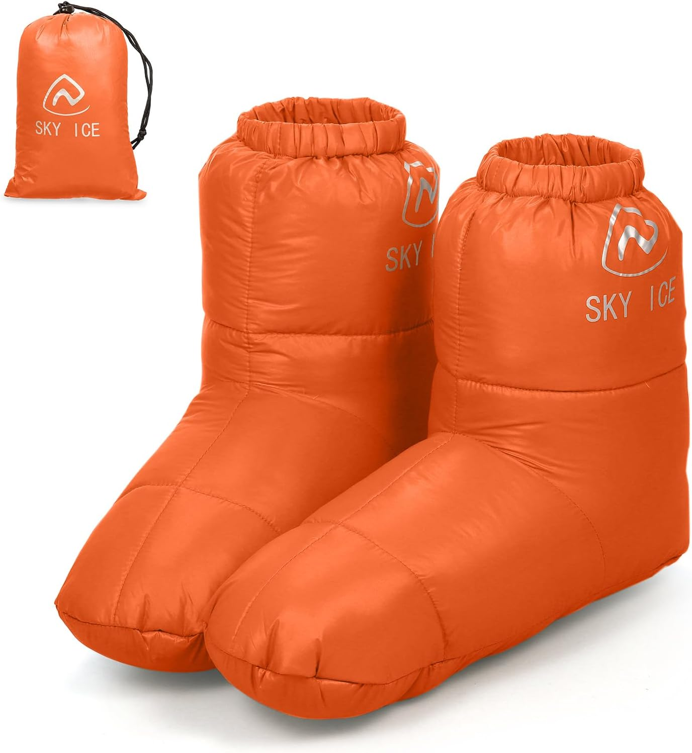 Xinyee down Booties Camping Slippers Winter Warm Duck down Slippers Boots -15~0℃ Home Outdoor Camping Shoes Footwear for Men Women