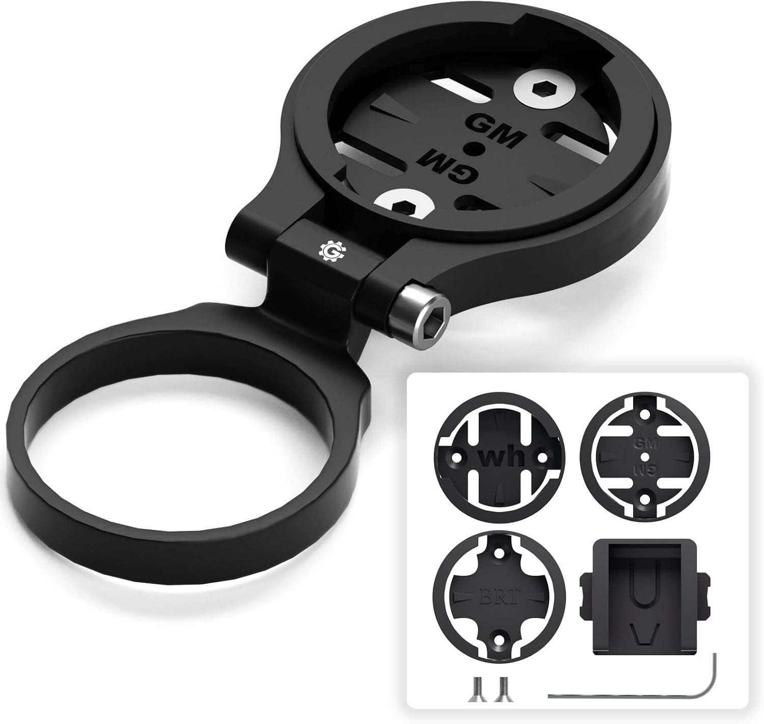 Bike Stem Computer Mount - Adjustable Out Front Mount for Garmin Edge 25 130 200 500 510 520 800 810 820 1000 1030, for Wahoo Elemnt Bolt Mini Bryton Rider Stages Dash Hammerhead Karoo Cateye image number 1