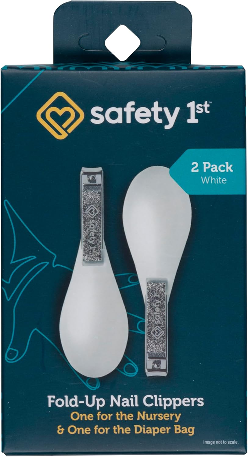 Safety 1St Fold-Up Nail Clippers - 2Pk