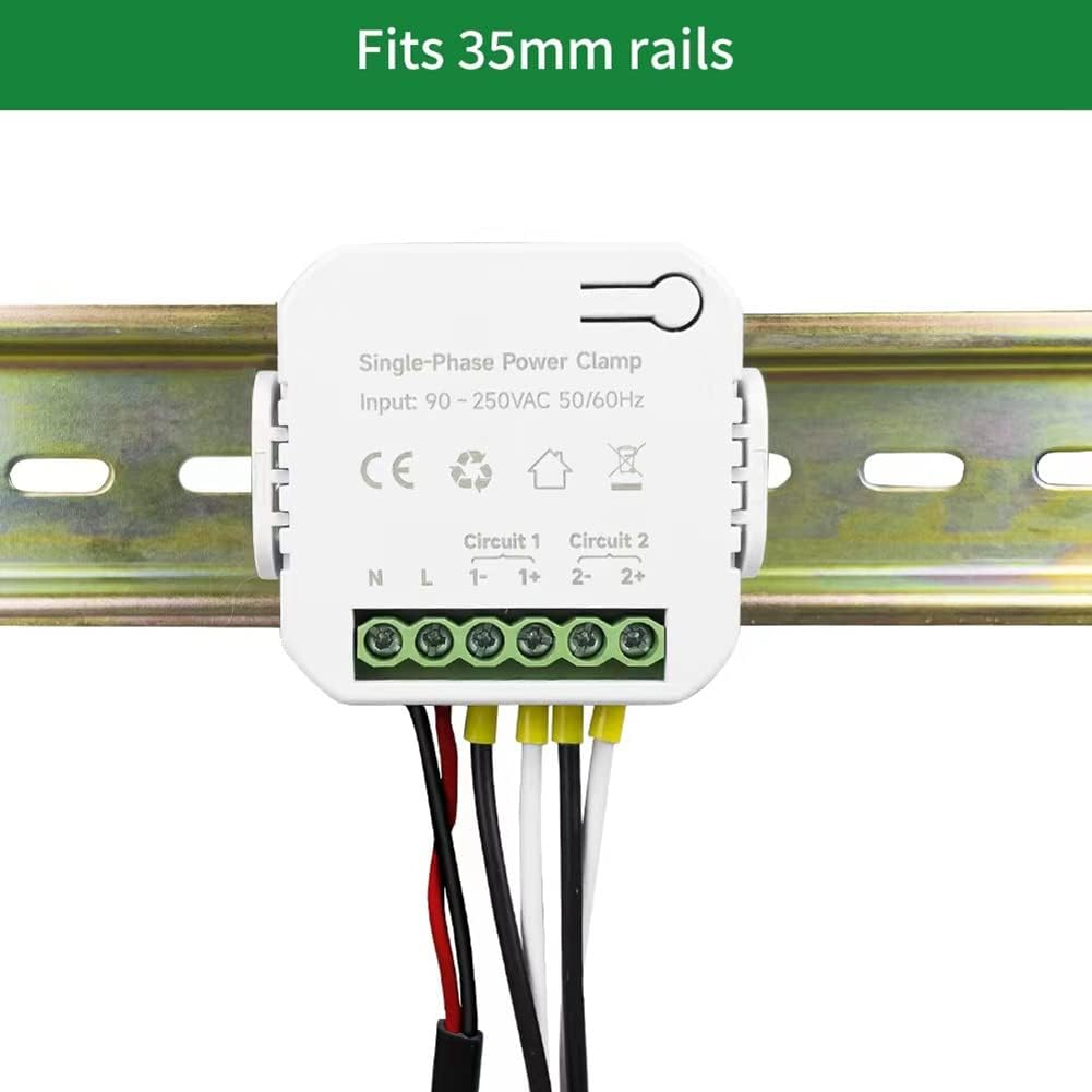 Qezodsx Tuya Smart Life Wifi Energy Meter 80A with CT Clamp Kwh Power Consumption Monitor Electricity Statistics, 2 CT image number 2