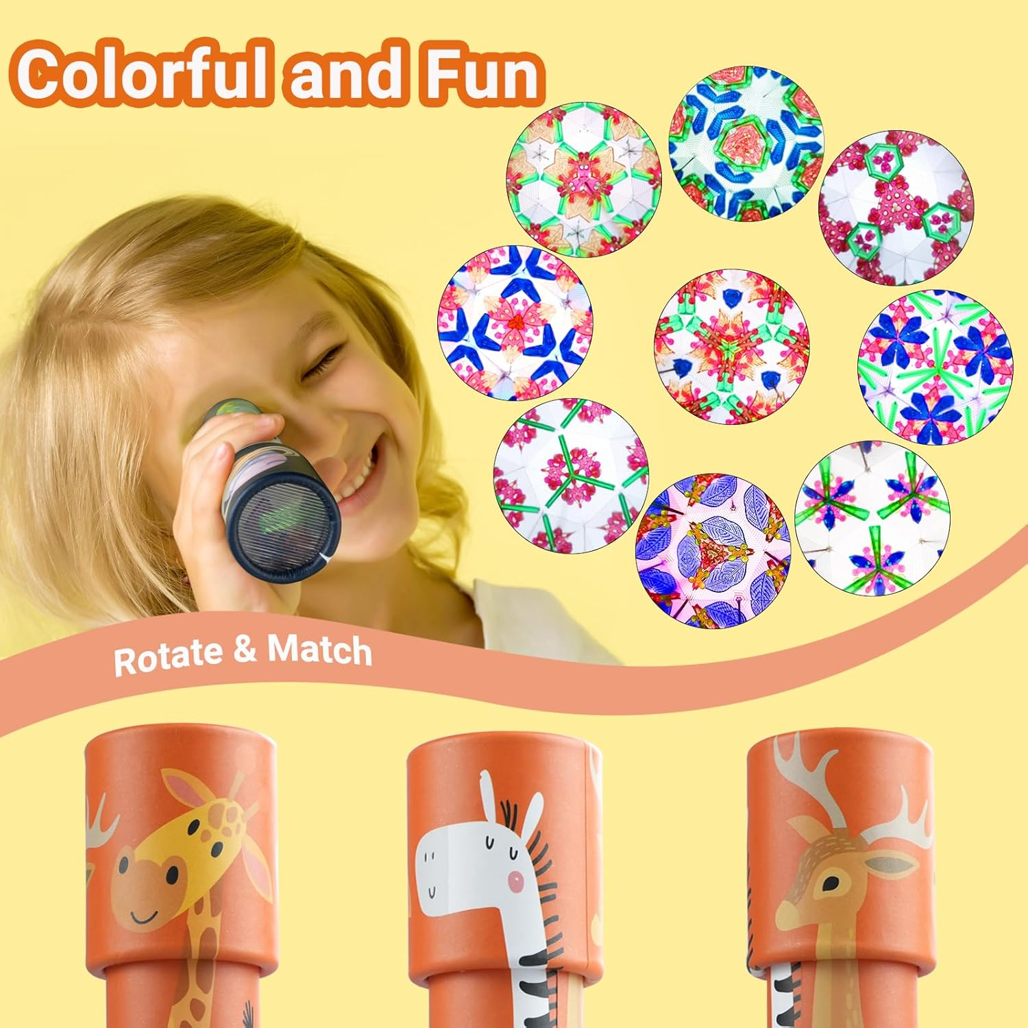 Ikeelo 12PCS Classic Kaleidoscope - Return Gifts for Kids Birthday, Retro Educational Kaleidoscopes Toy, Party Favor, Gift Bag Filler, School Carnival Prize and Stocking Fillers image number 6