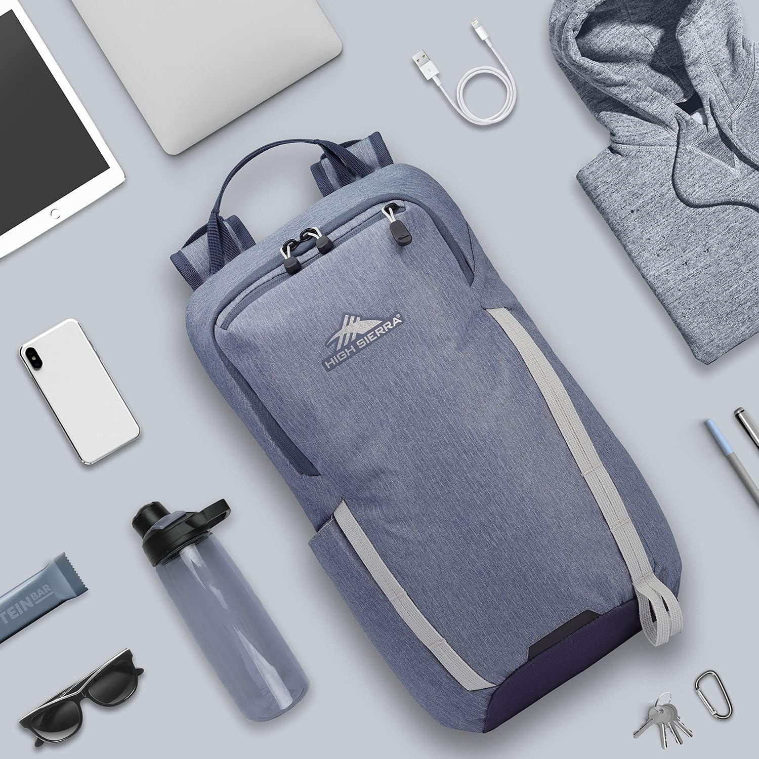 High Sierra outside Commuter Daypack, Grey Blue, 18L, Grey Blue, 18L, outside Commuter Daypack image number 6