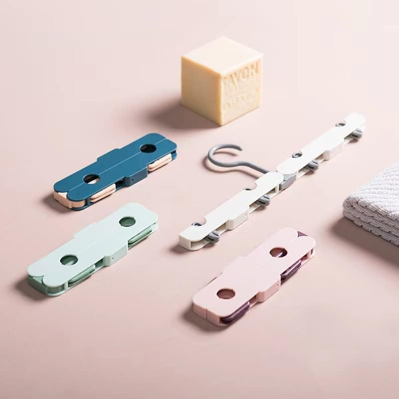 Folding Hanger, Portable Folding Hanger, Space Saving, Easy to Carry, Folding Hanger for Travel and Children'S Clothes (6PCS) image number 2